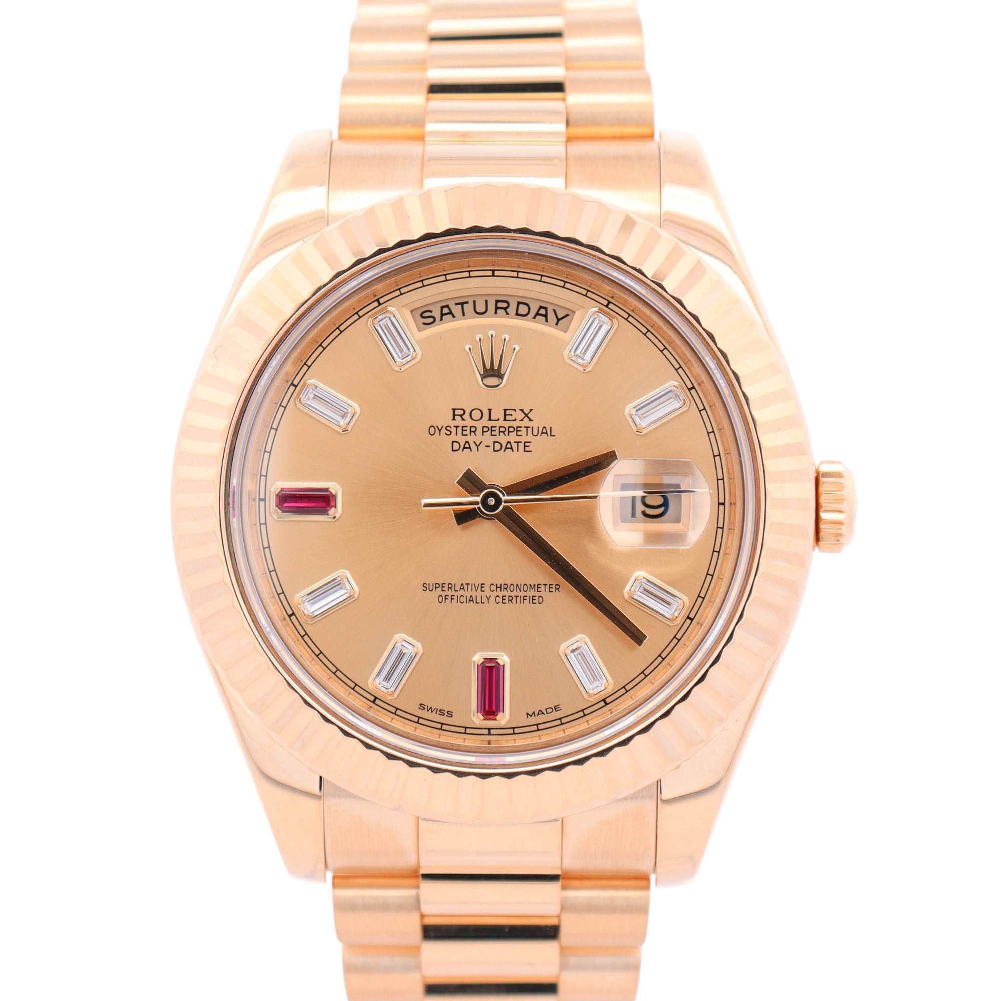 Rolex Day-Date 41mm Champagne Dial Watch Ref# 218238
