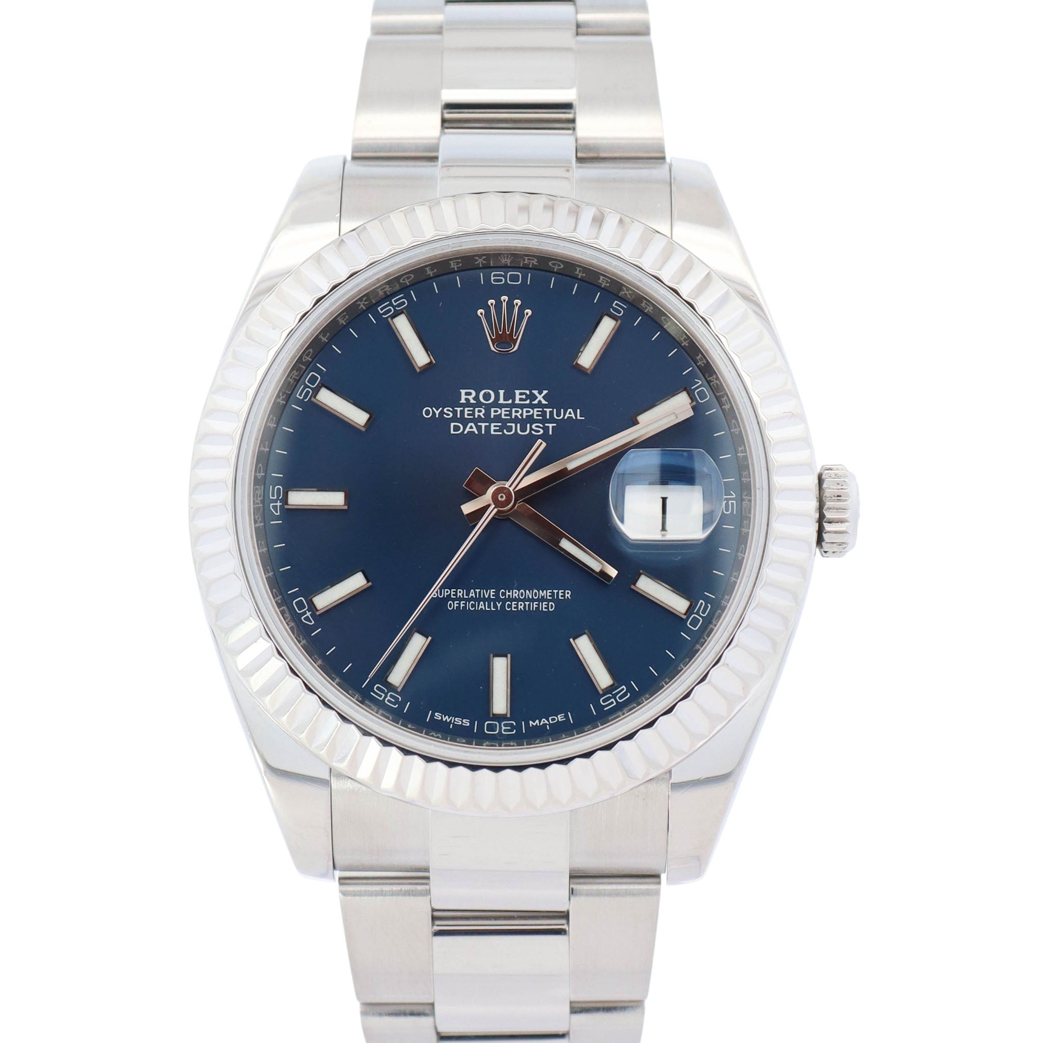 Rolex Datejust 41mm Blue Dial Watch Ref# 126334 - Happy Jewelers Fine Jewelry Lifetime Warranty