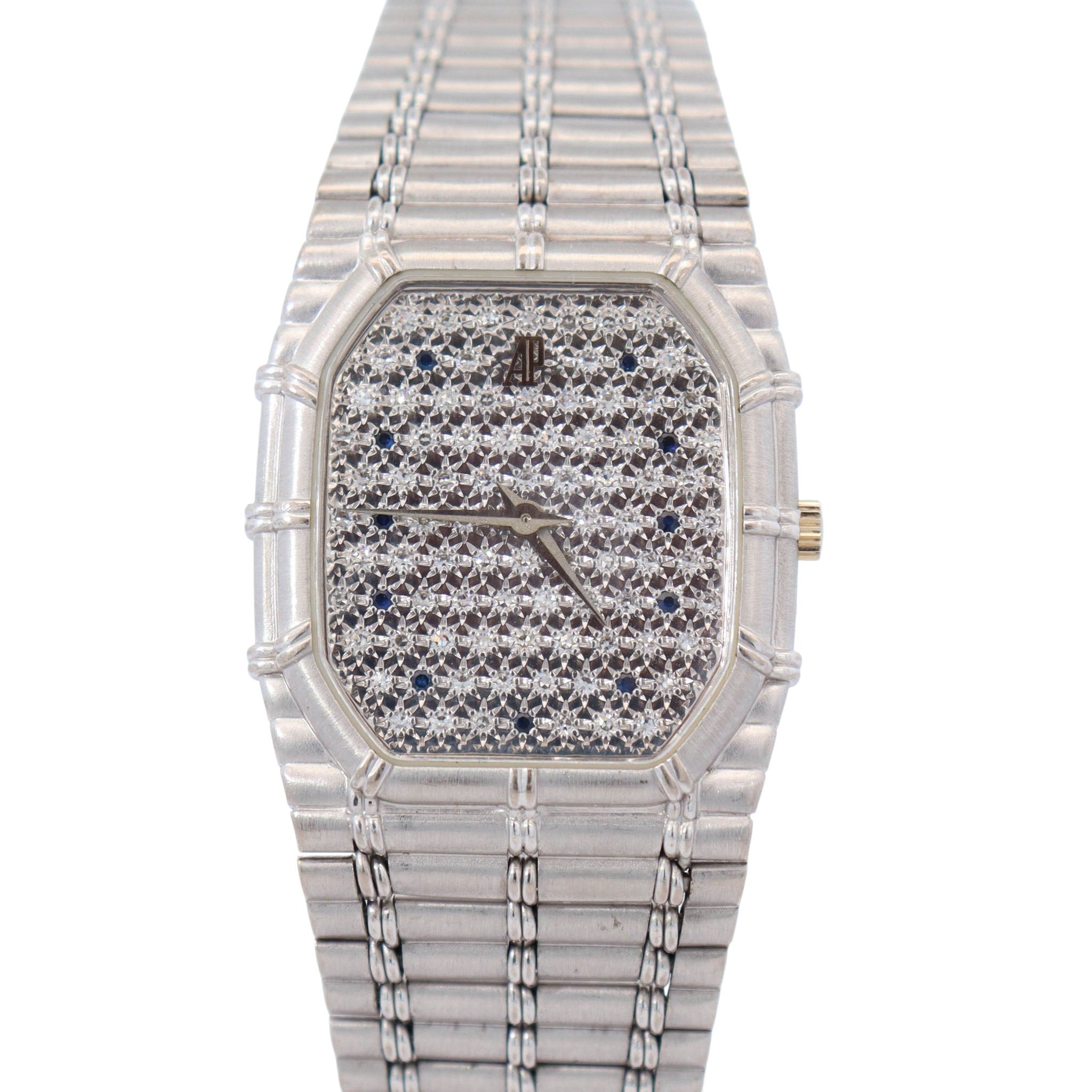 Audemars Piguet Bamboo 27mm x 32mm Factory Pave Dial Watch - Happy Jewelers Fine Jewelry Lifetime Warranty