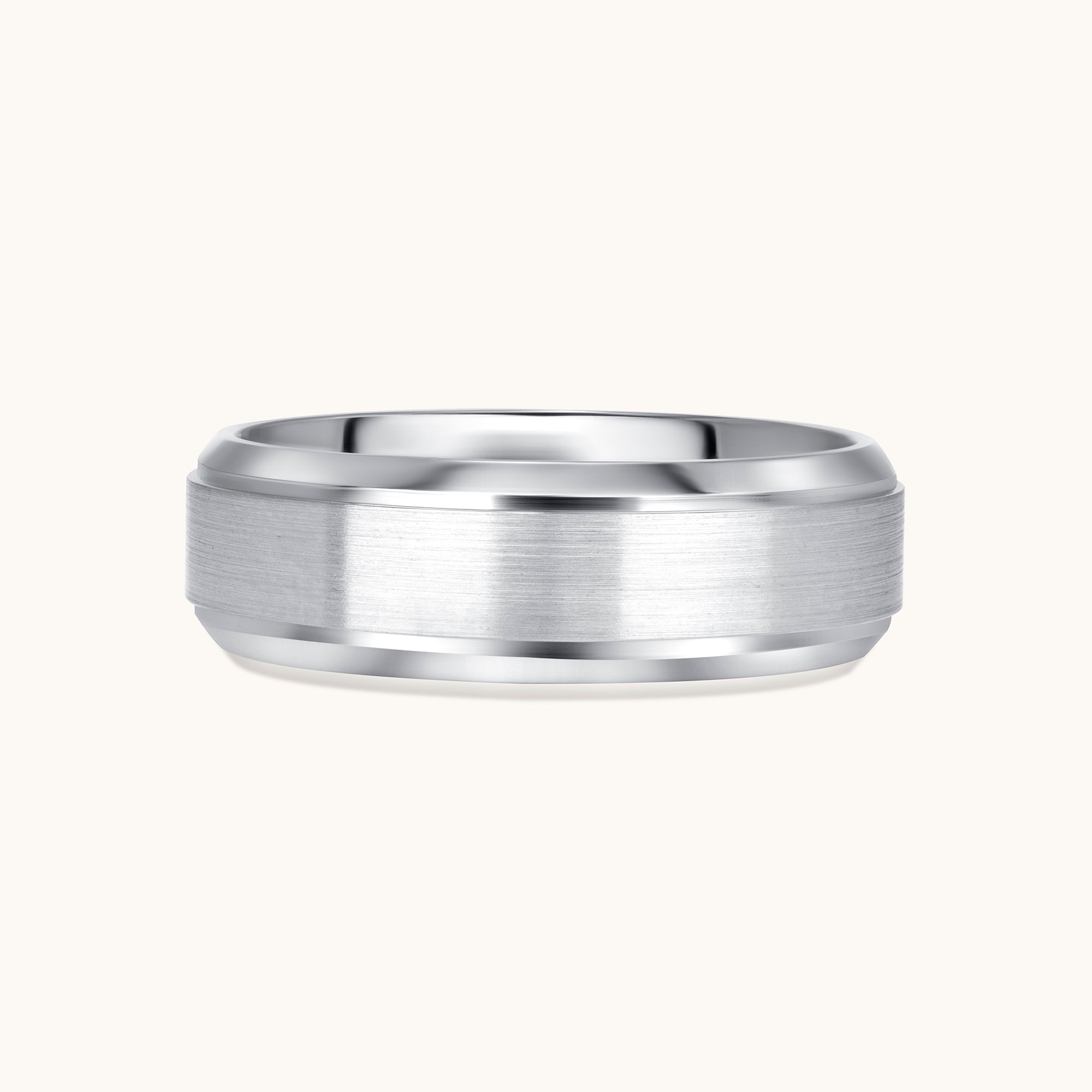 Men's Brushed Step Edge Band - Happy Jewelers Fine Jewelry Lifetime Warranty