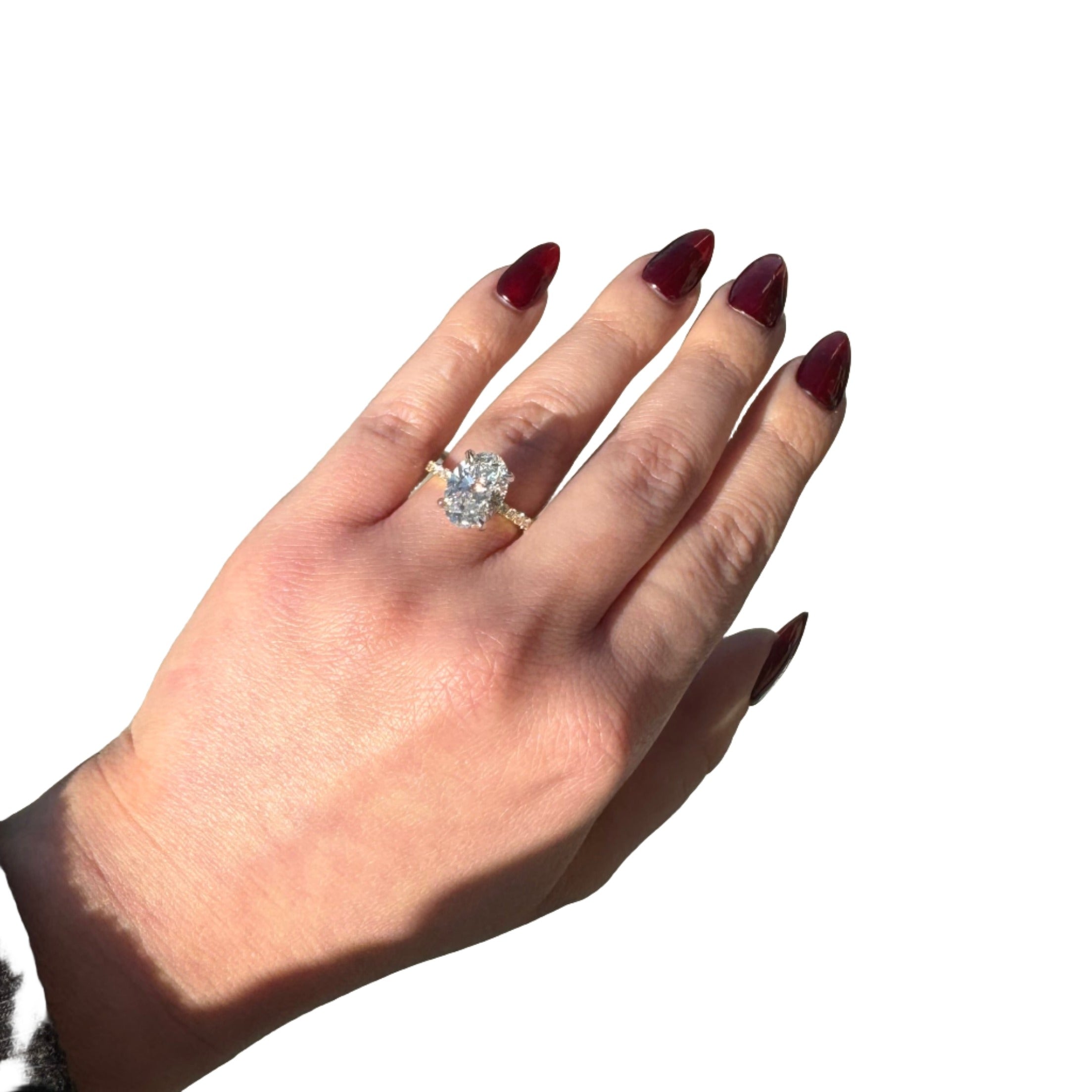 3.57 Carat Lab Oval Engagement Ring with Hidden Halo | Engagement Ring Wednesday - Happy Jewelers Fine Jewelry Lifetime Warranty