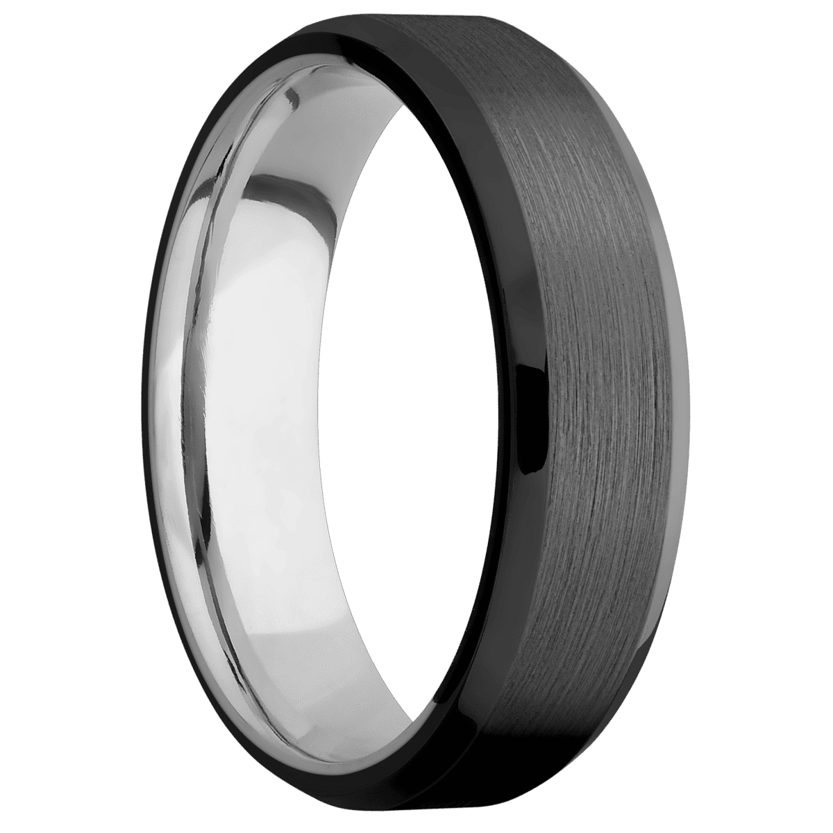 Zirconium + Satin , Polish Finish + Titanium - Happy Jewelers Fine Jewelry Lifetime Warranty