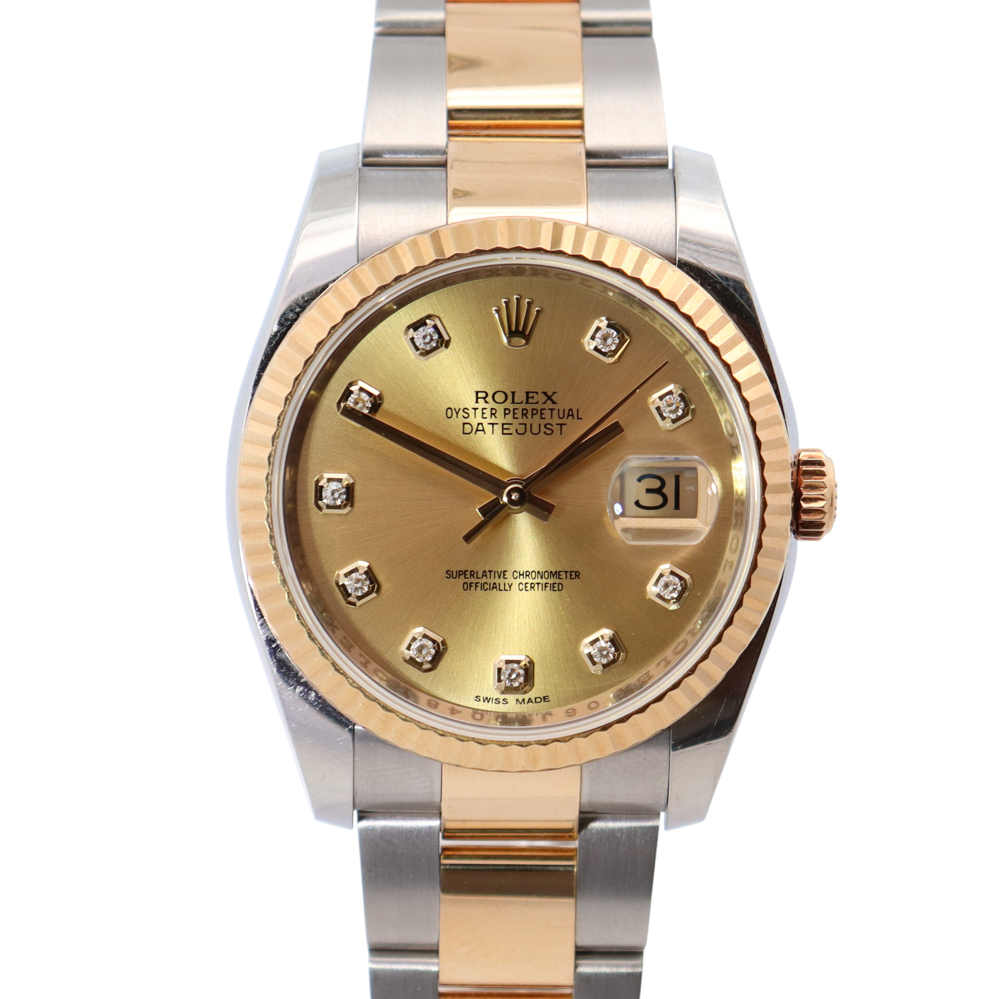 Rolex Datejust 36mm Champagne Dial Watch Ref# 116233 - Happy Jewelers Fine Jewelry Lifetime Warranty