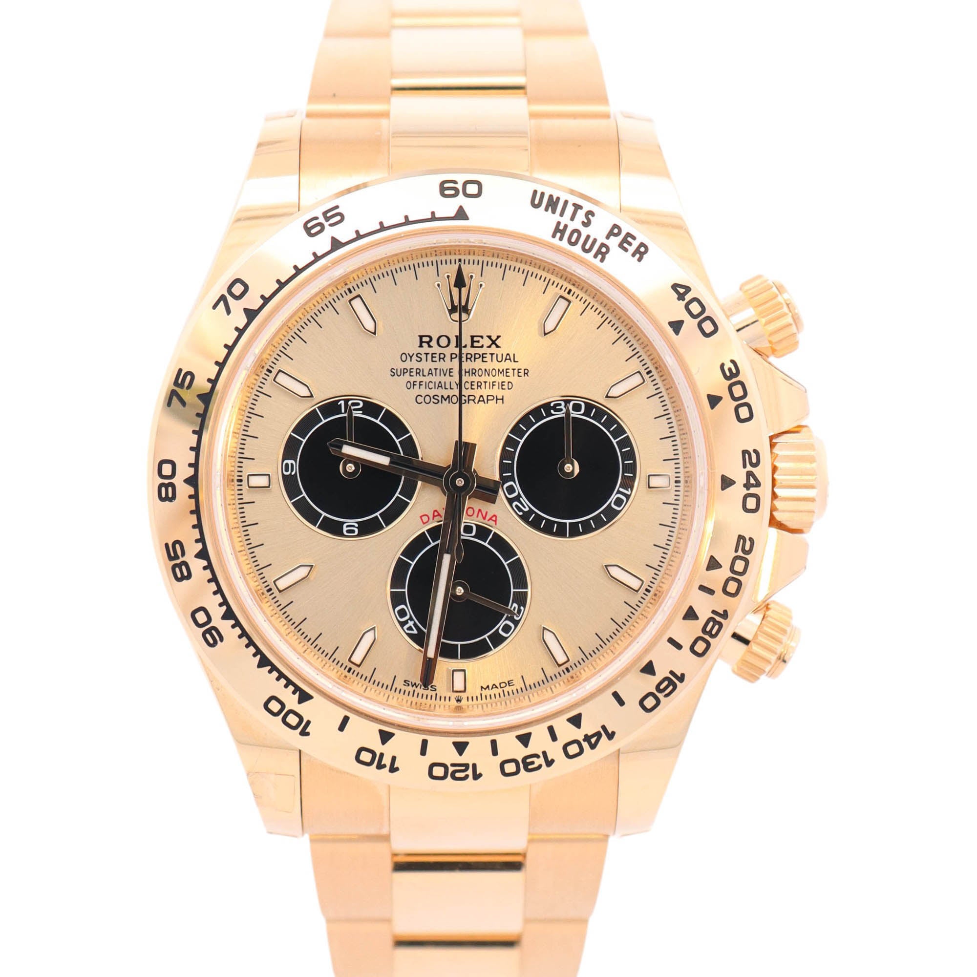Rolex Daytona 40mm Yellow Gold Champagne Dial Ref# 126508 - Happy Jewelers Fine Jewelry Lifetime Warranty