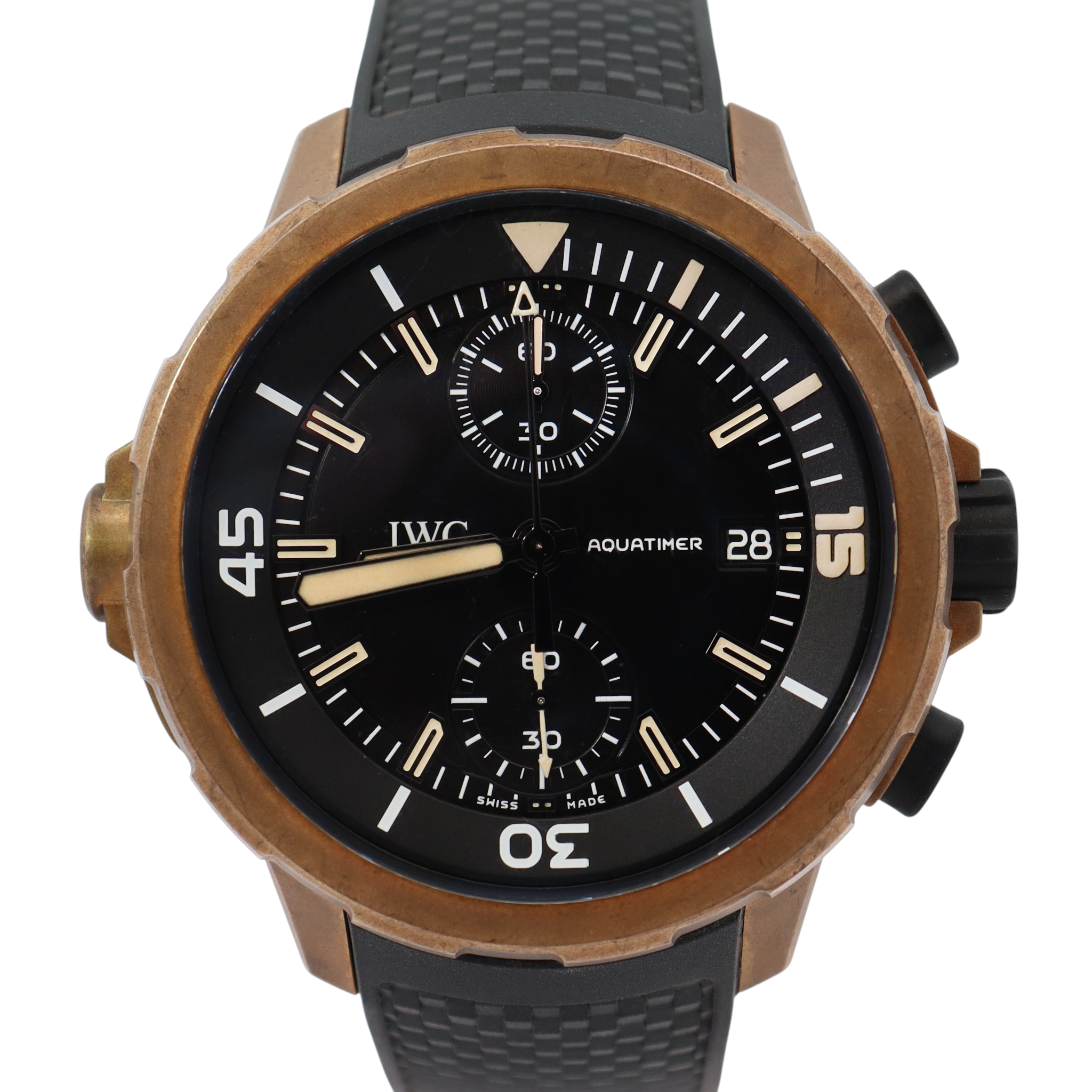 IWC Aquatimer 43mm Black Chronograph Dial Watch Ref# IW379503 - Happy Jewelers Fine Jewelry Lifetime Warranty