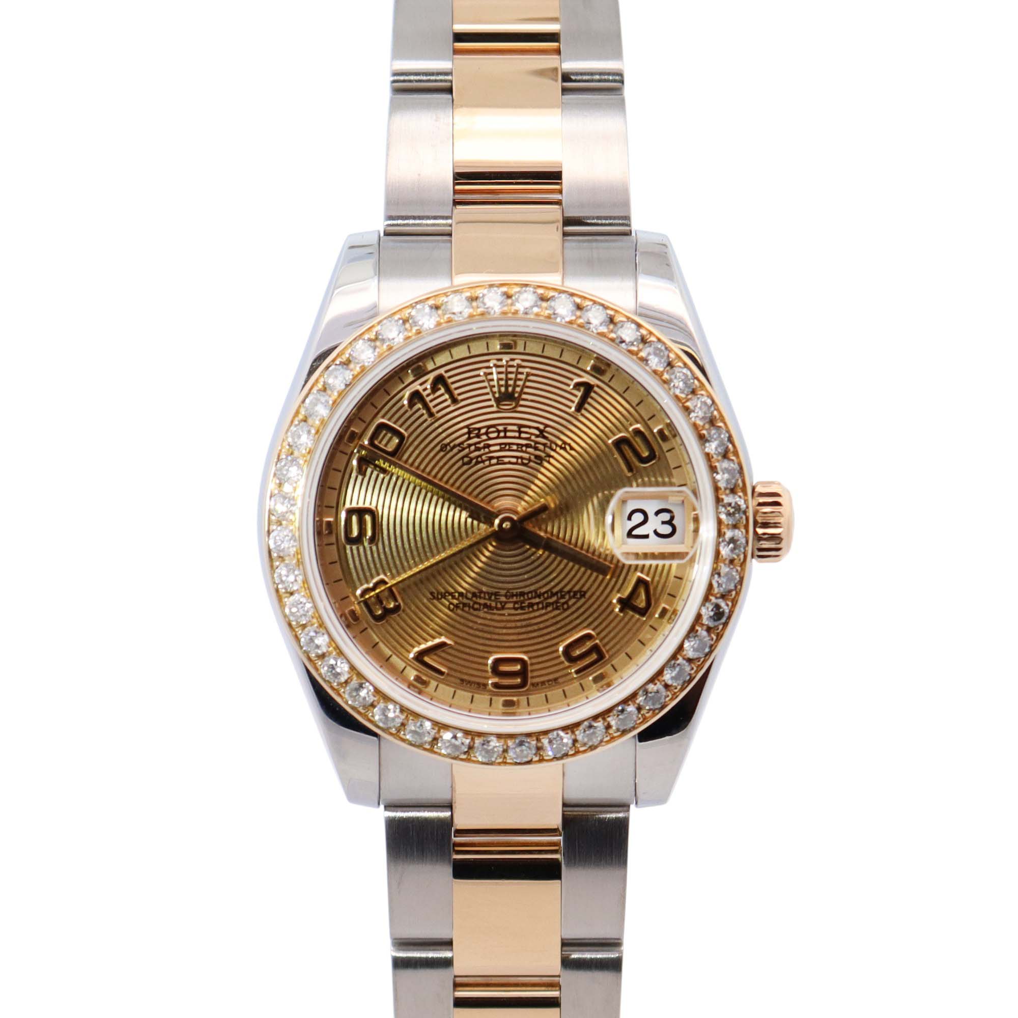 まりんご Rolex Datejust 31mm Champagne Dial Watch Ref# 178243 – Happy Jewelers