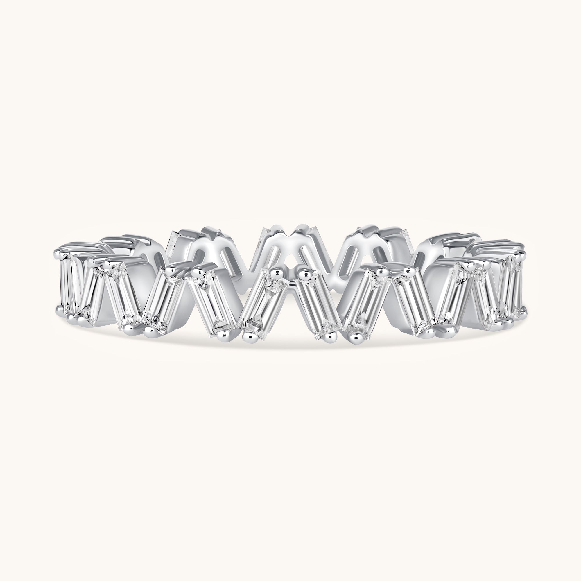 Slanted Baguette Diamond Eternity Band