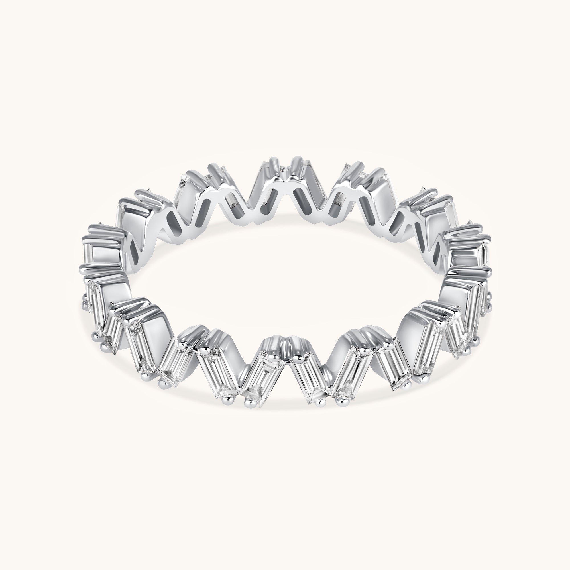 Slanted Baguette Diamond Eternity Band