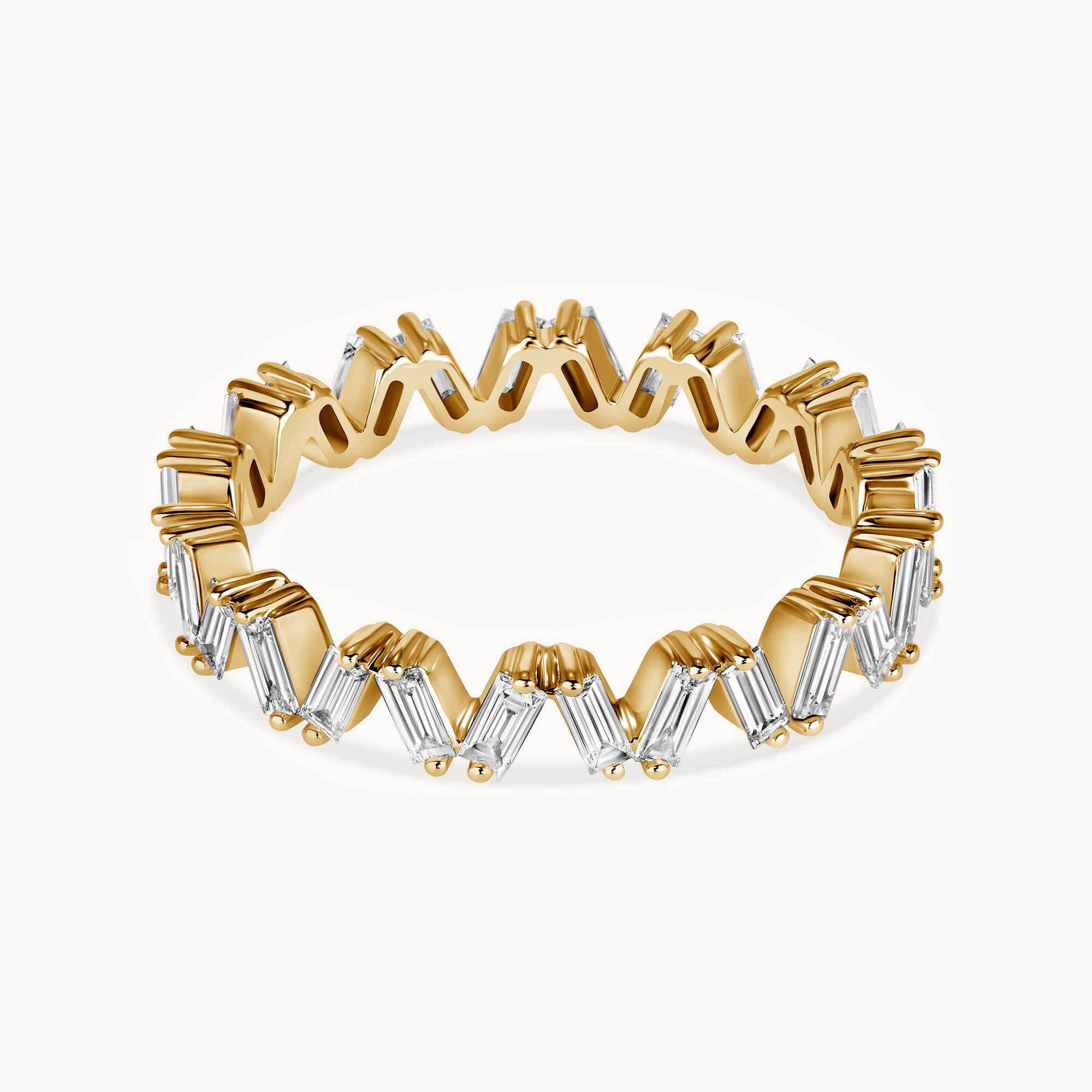Slanted Baguette Diamond Eternity Band