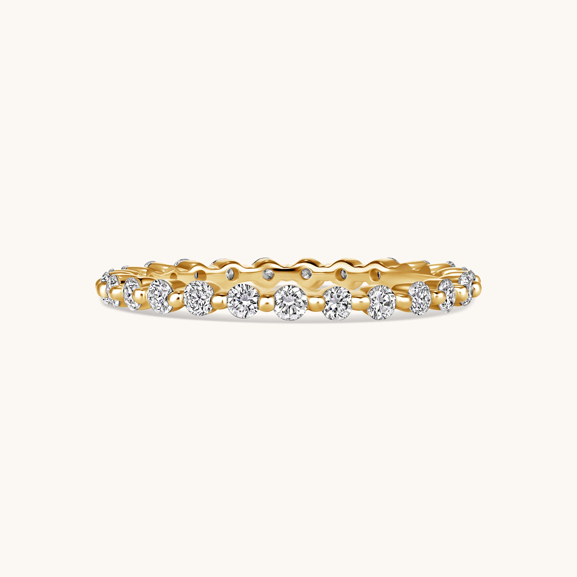 Small Round Shared Prong Diamond Eternity Band - Happy Jewelers Fine Jewelry Lifetime Warranty