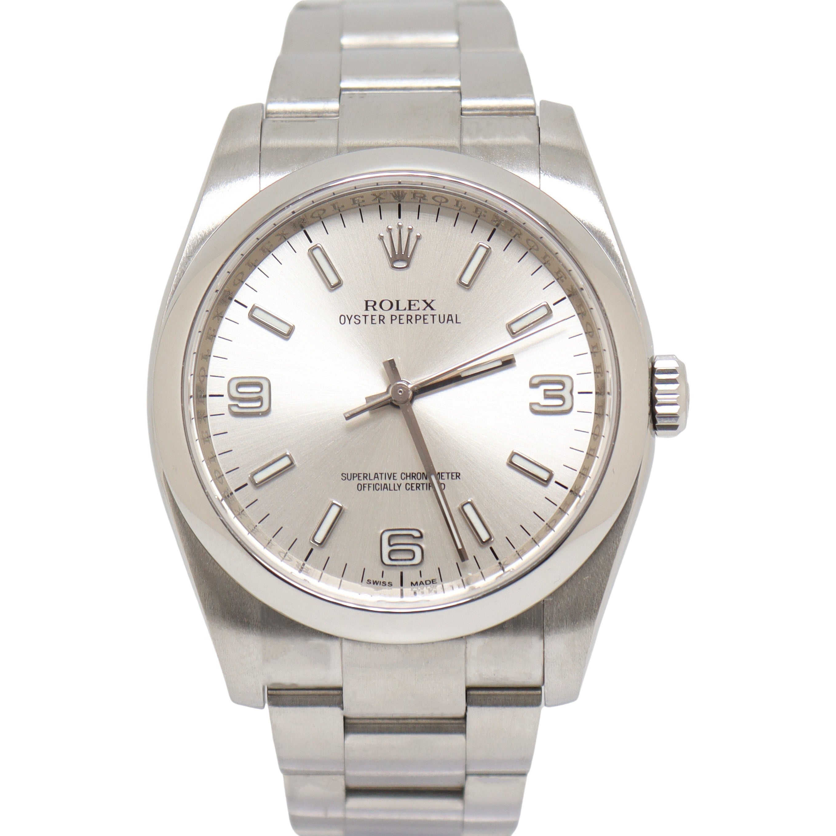 Rolex Oyster Perpetual 36mm Silver Dial Watch Ref# 116000 - Happy Jewelers Fine Jewelry Lifetime Warranty