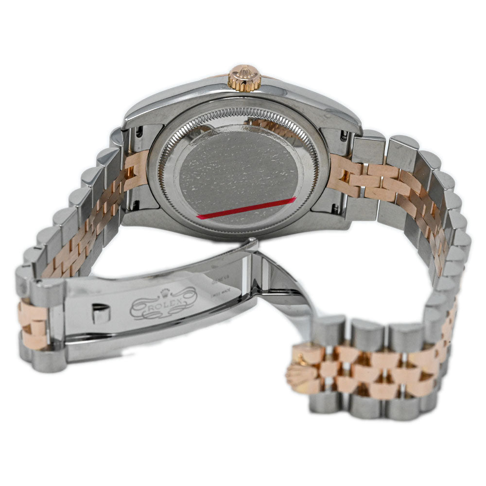 Rolex Datejust 36mm Rose Gold & Staiinless Steel Pink Jubilee Diamond Dial Watch Reference#: 116231 - Happy Jewelers Fine Jewelry Lifetime Warranty