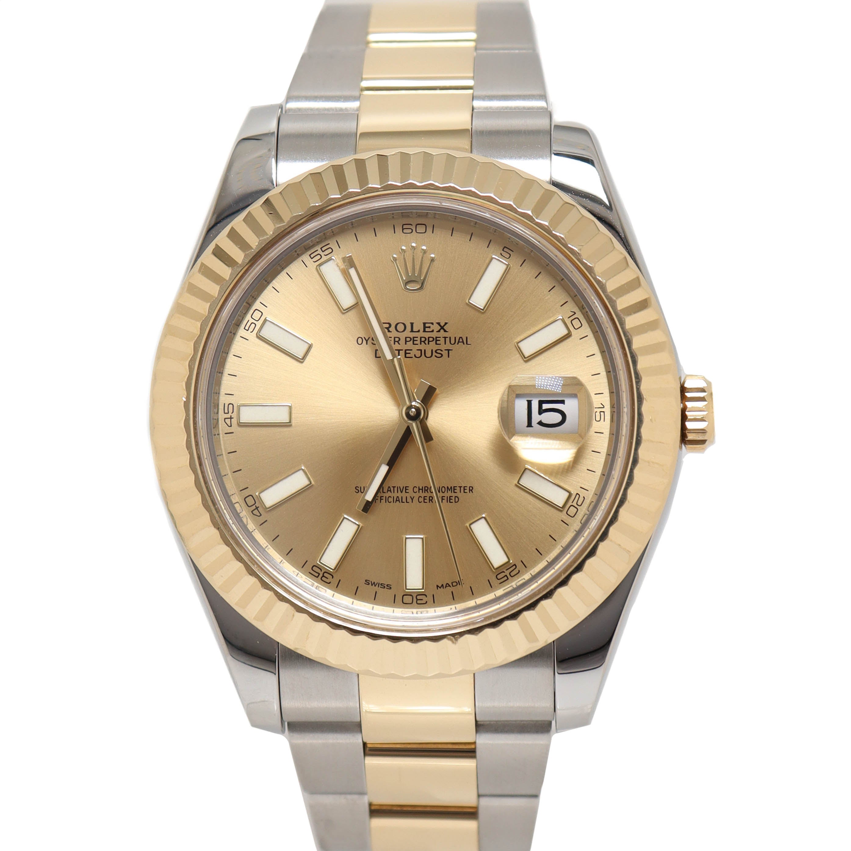 Rolex Datejust 41mm Champagne Dial Watch Ref# 116333 - Happy Jewelers Fine Jewelry Lifetime Warranty