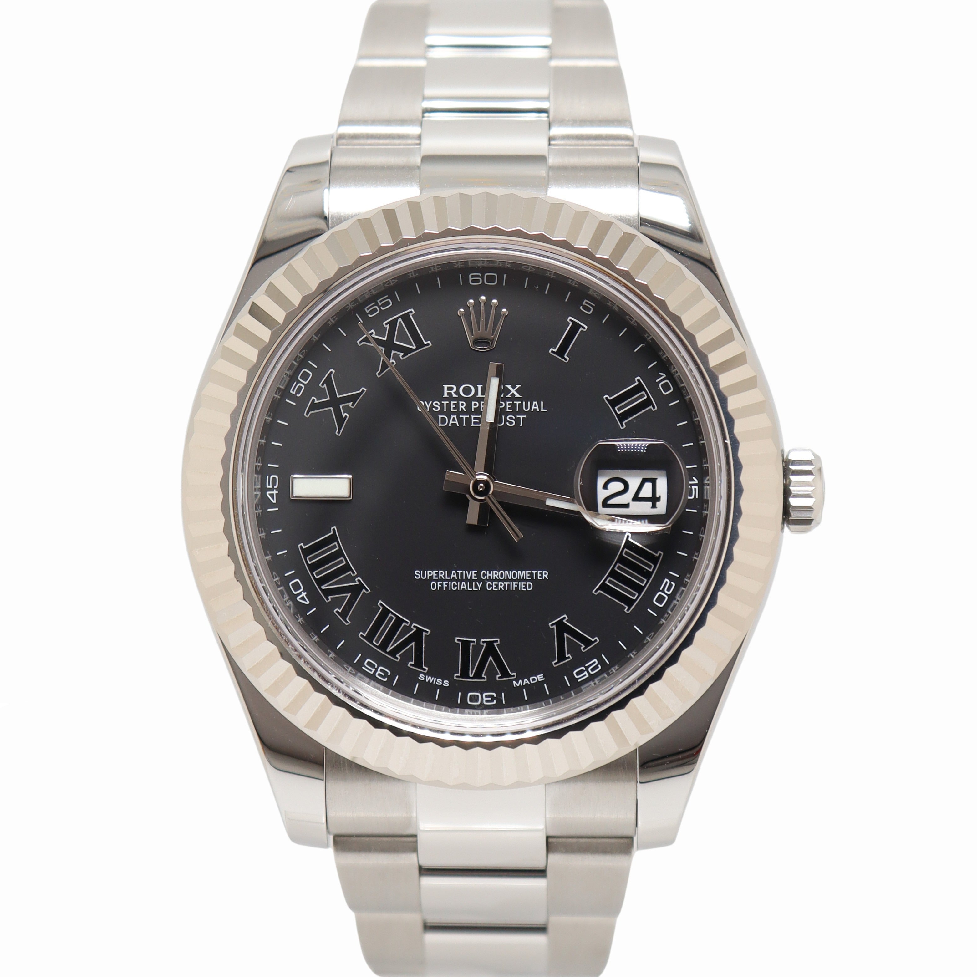 Rolex Datejust 41mm Grey Dial Watch Ref# 116334 - Happy Jewelers Fine Jewelry Lifetime Warranty