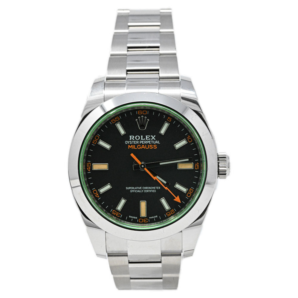 Rolex Milgauss 40mm Black Dial Watch Ref# 116400GV - Happy Jewelers Fine Jewelry Lifetime Warranty