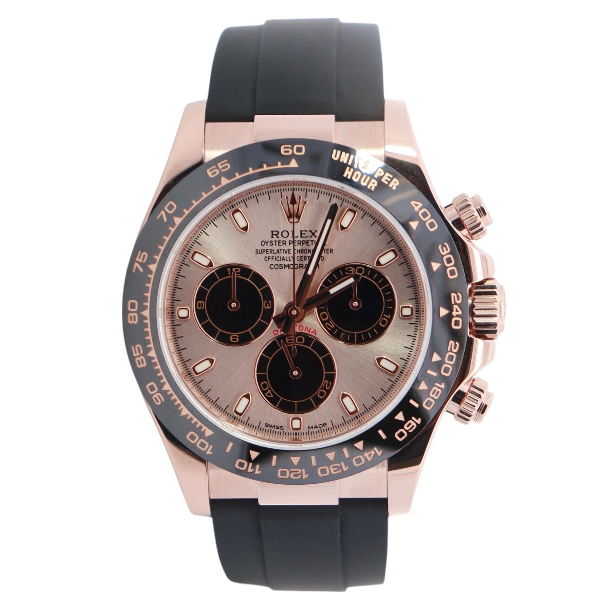 Rolex Daytona 40mm Pink Dial Watch Ref# 116515LN - Happy Jewelers Fine Jewelry Lifetime Warranty