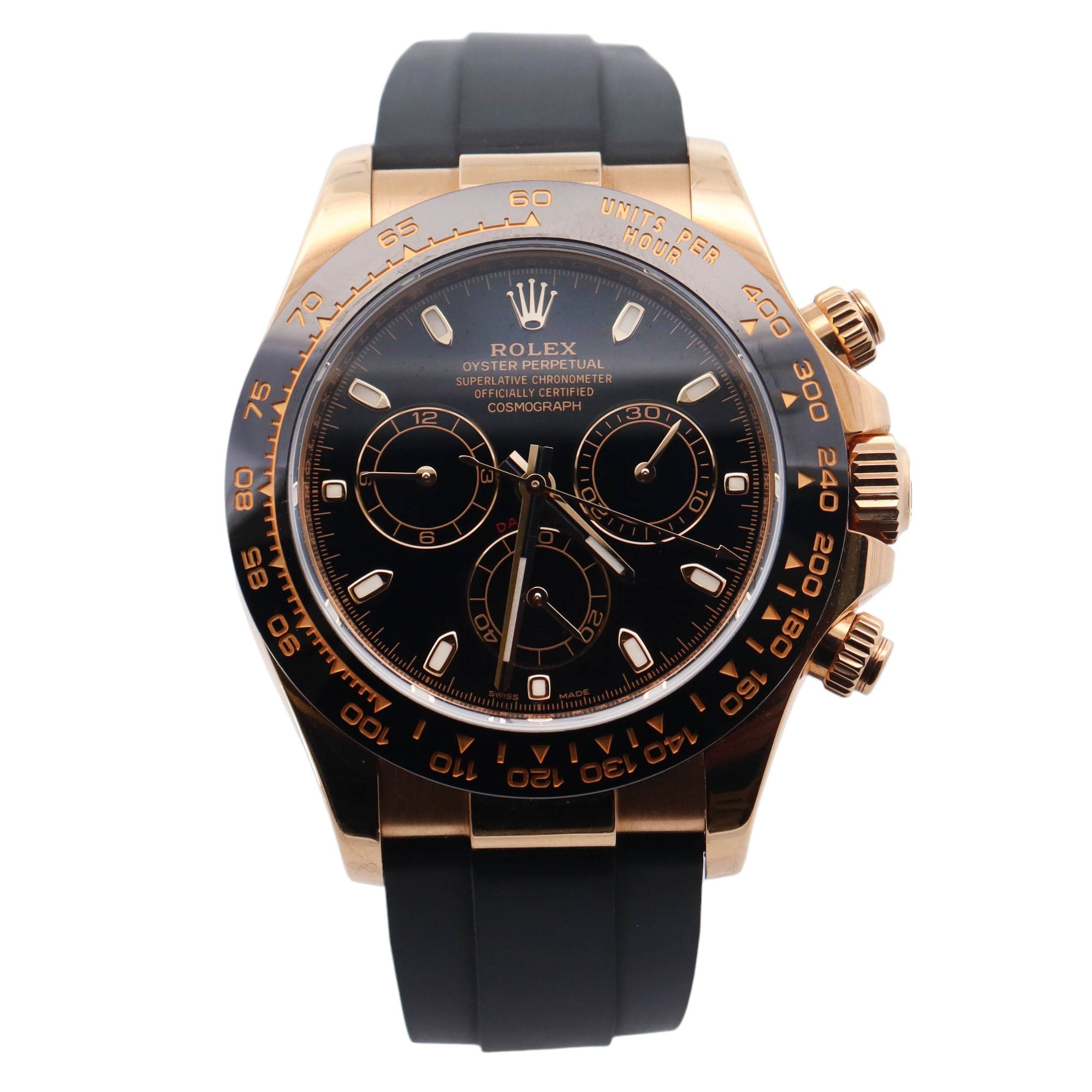 Rolex Daytona Yellow Gold 40mm Black Chronograph Dial Watch Reference# 116518 - Happy Jewelers Fine Jewelry Lifetime Warranty
