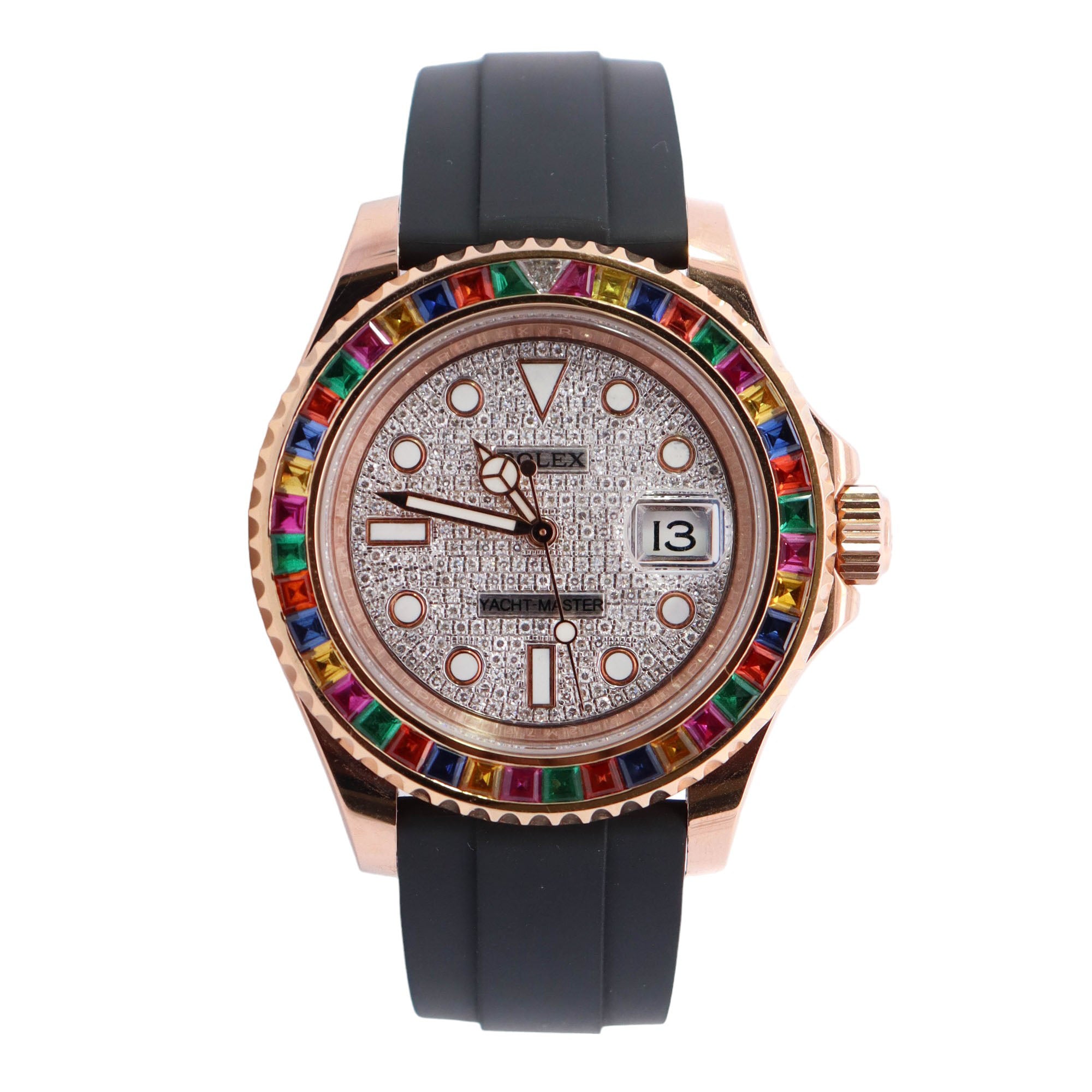 Rolex Yacht-Master 40mm Pave Dial Watch Ref# 116655 - Happy Jewelers Fine Jewelry Lifetime Warranty