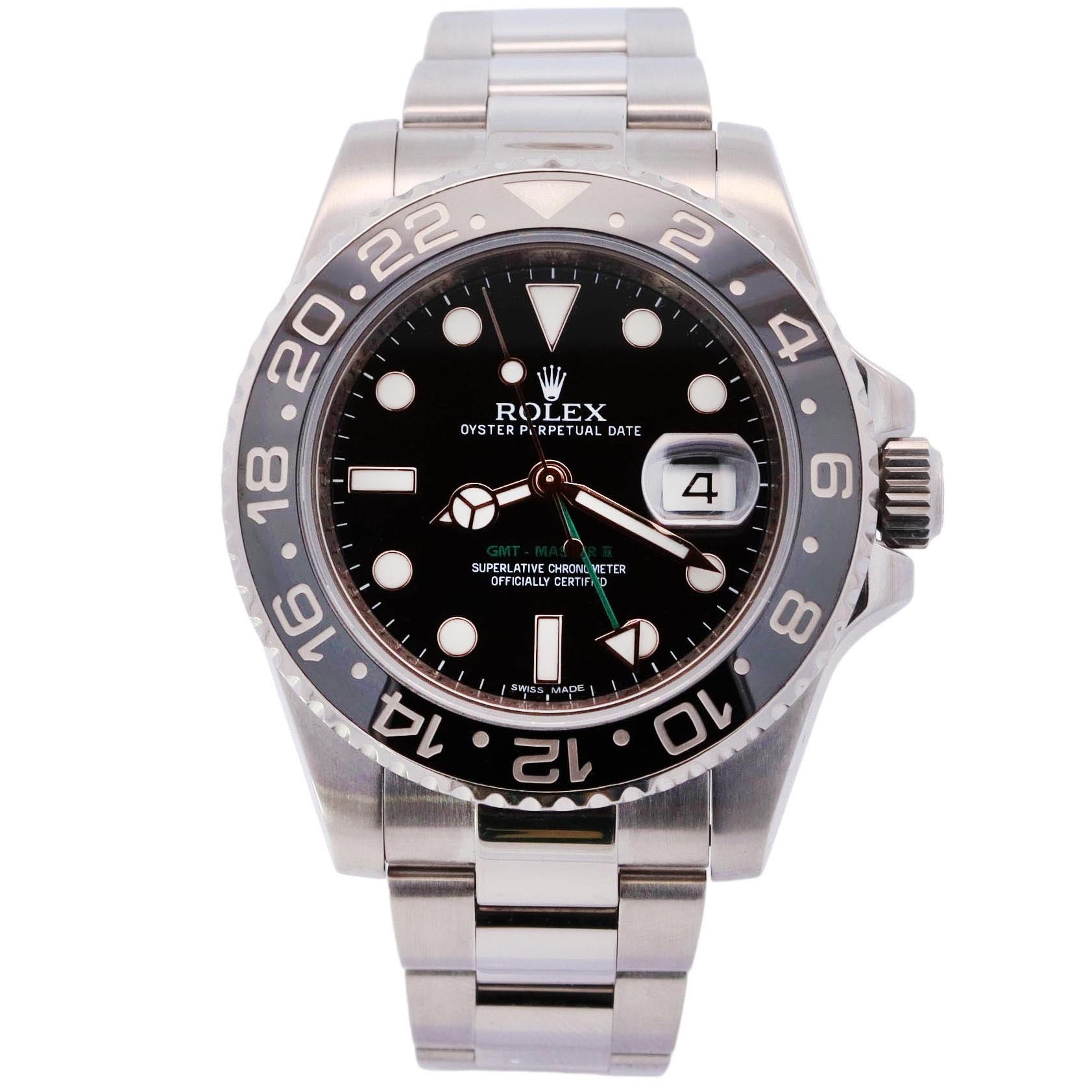 Rolex GMT-Master II 40mm Black Dial Watch Ref# 116710LN - Happy Jewelers Fine Jewelry Lifetime Warranty