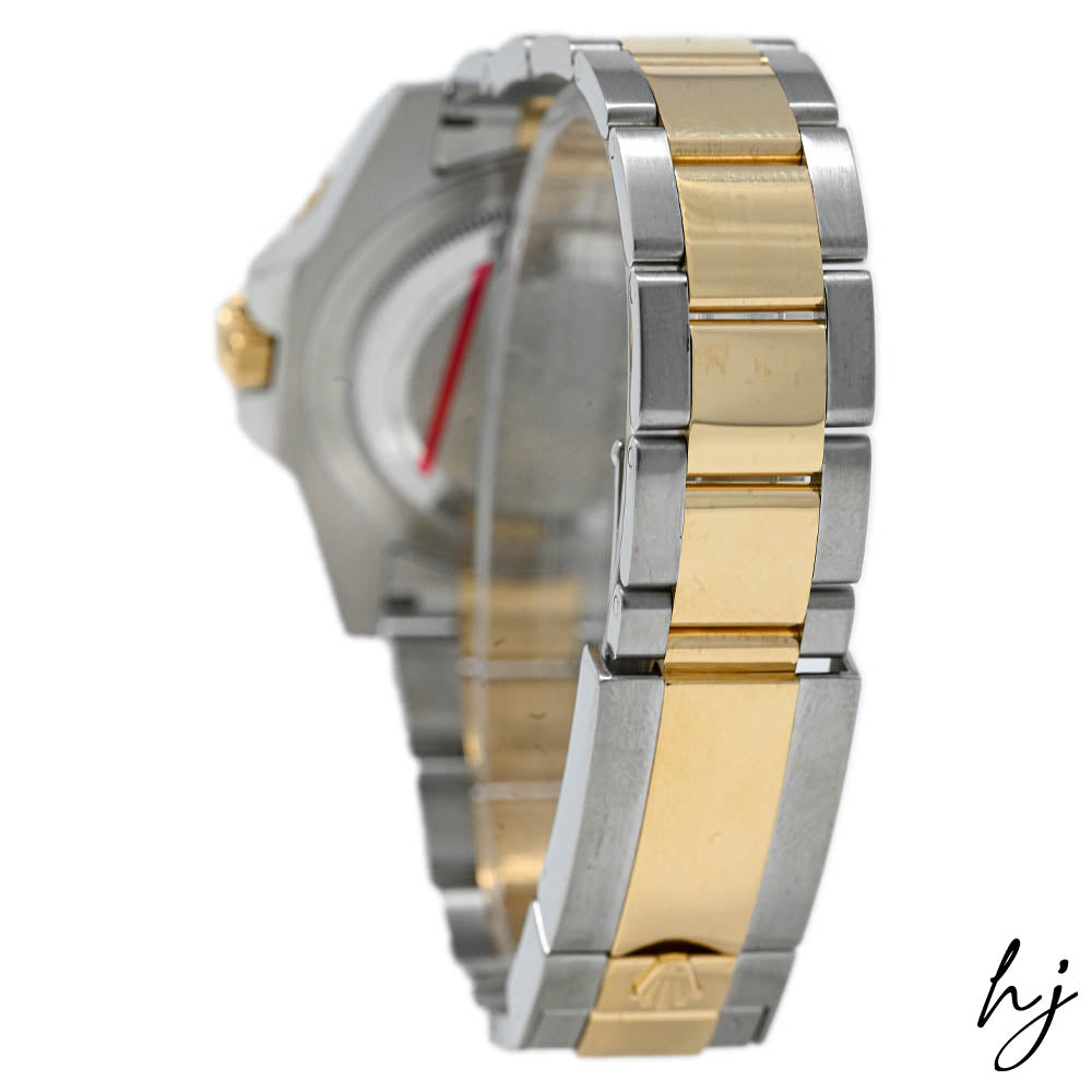 Rolex GMT Master II II Yellow Gold 40mm Black Dot Dial Watch Reference# 116713 - Happy Jewelers Fine Jewelry Lifetime Warranty