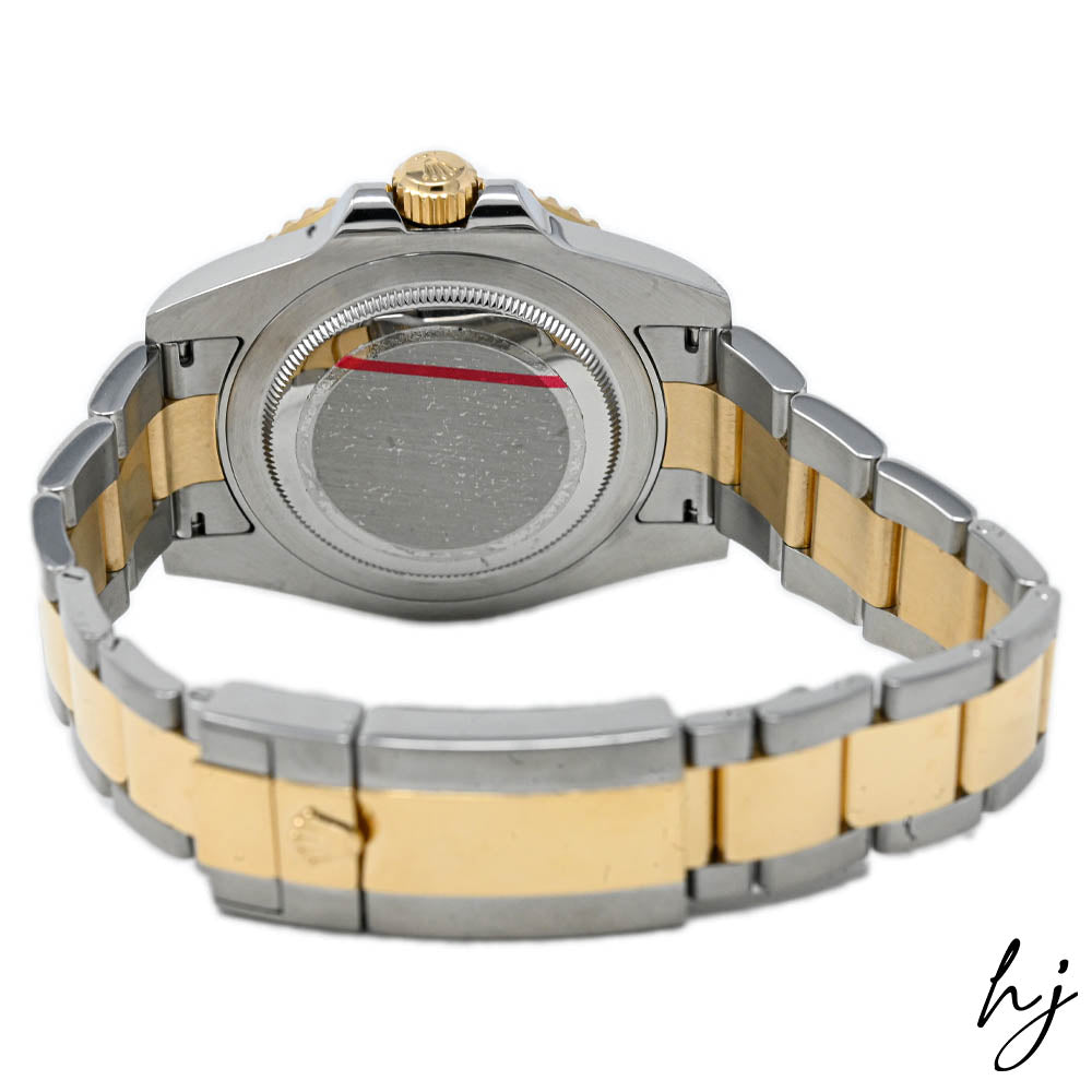 Rolex GMT Master II II Yellow Gold 40mm Black Dot Dial Watch Reference# 116713 - Happy Jewelers Fine Jewelry Lifetime Warranty