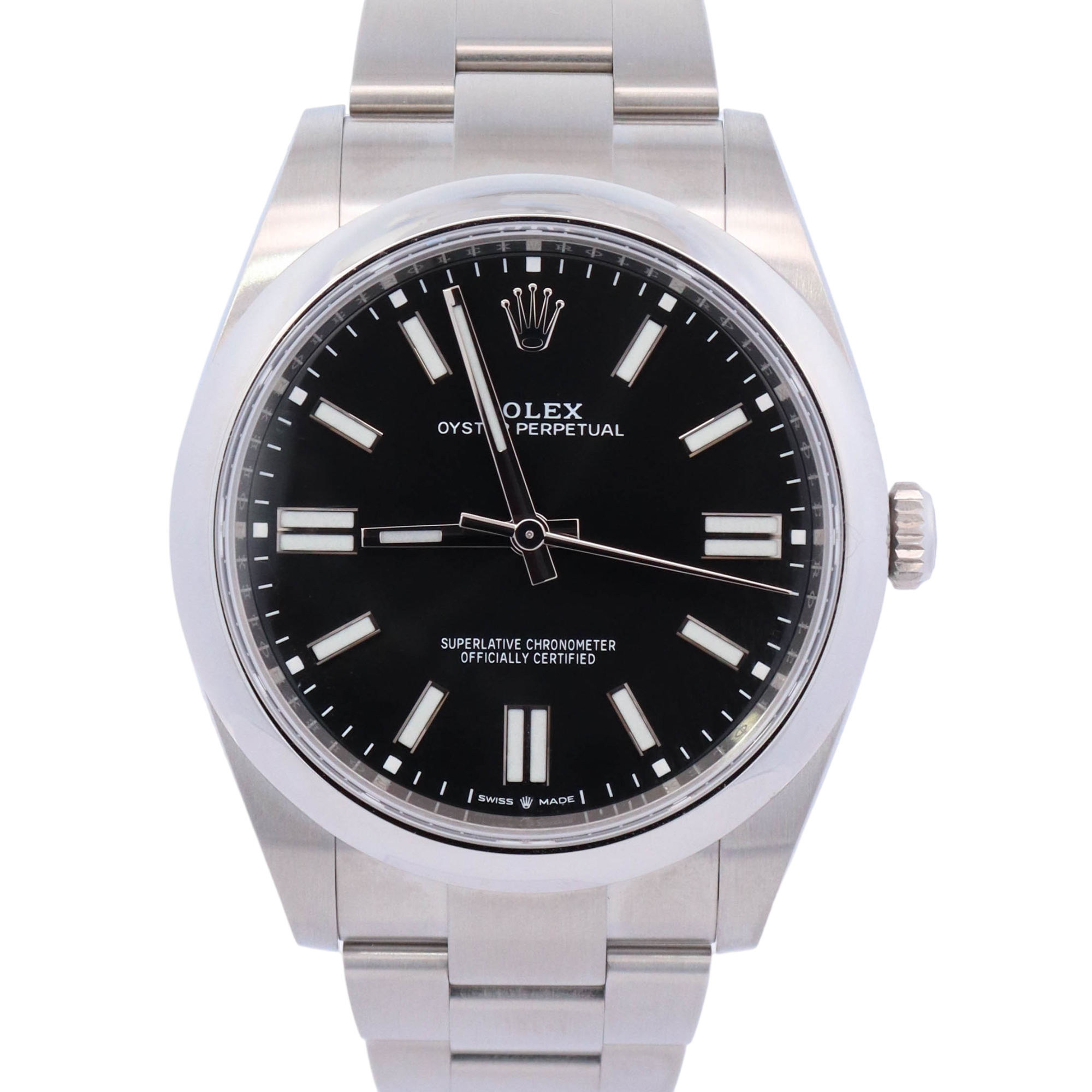 Rolex Oyster Perpetual 41mm Black Dial Watch Ref# 124300 - Happy Jewelers Fine Jewelry Lifetime Warranty