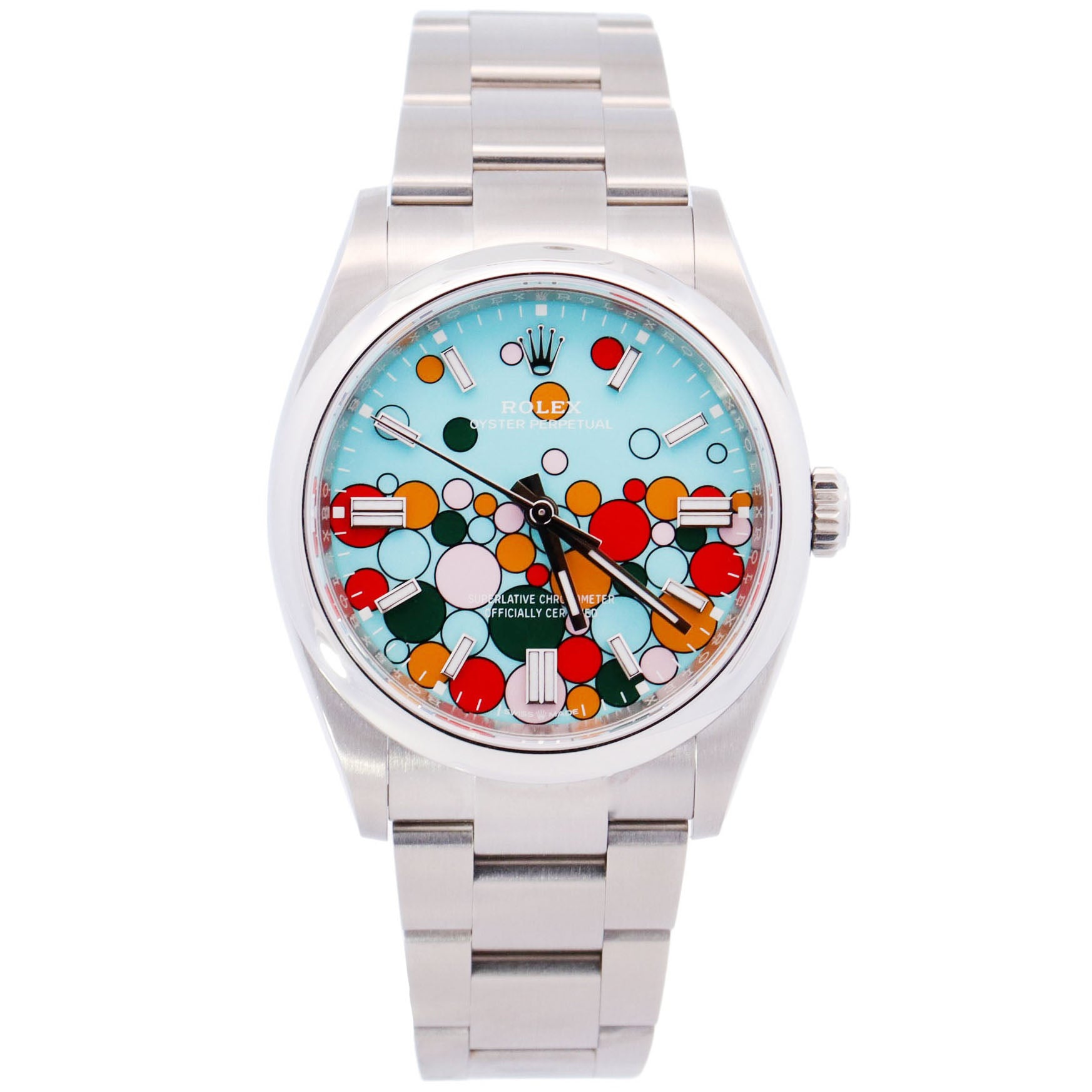 Rolex Oyster Perpetual 41mm Celebration Dial Watch Ref# 124300 - Happy Jewelers Fine Jewelry Lifetime Warranty