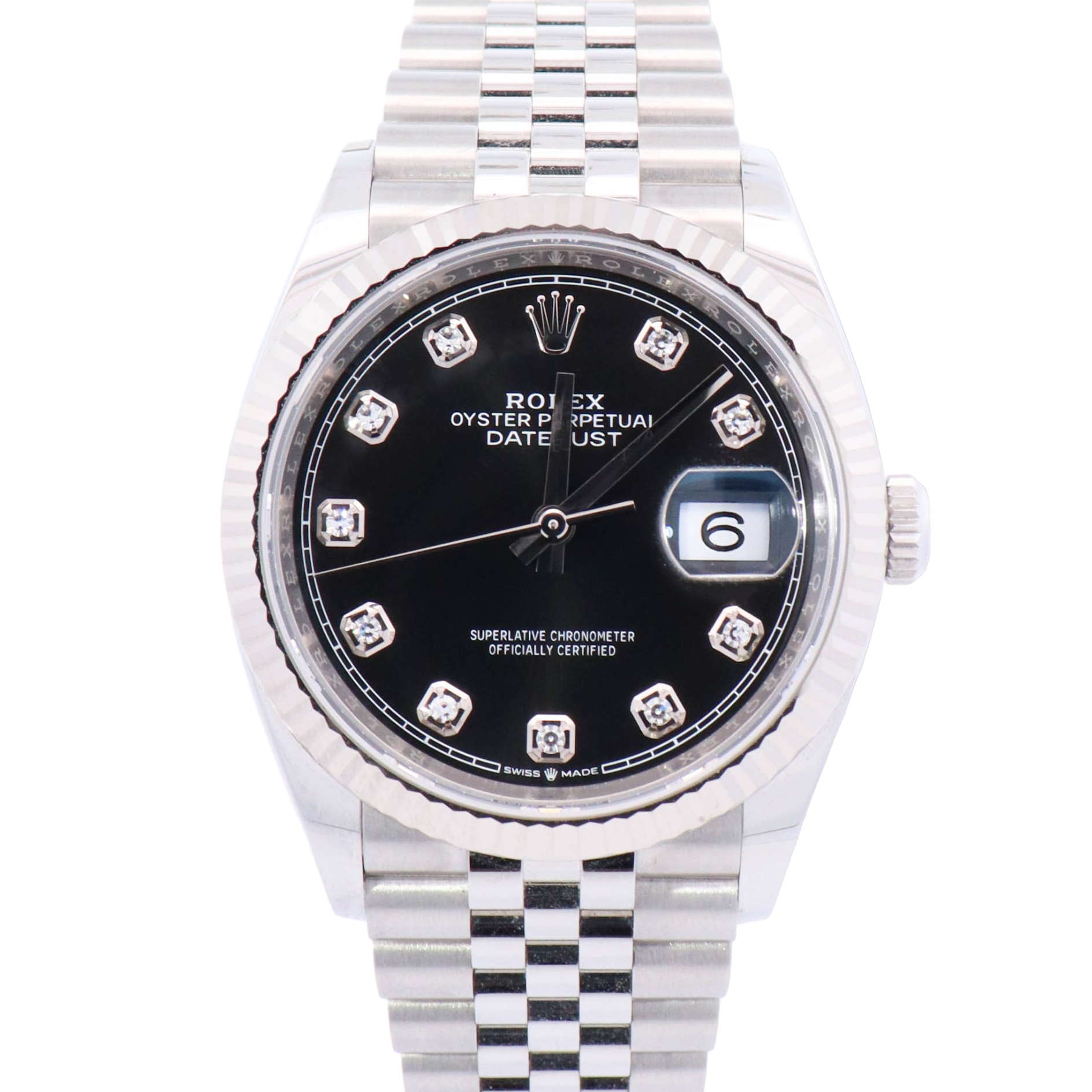 Rolex Datejust 36mm Black Dial Watch Ref# 126234