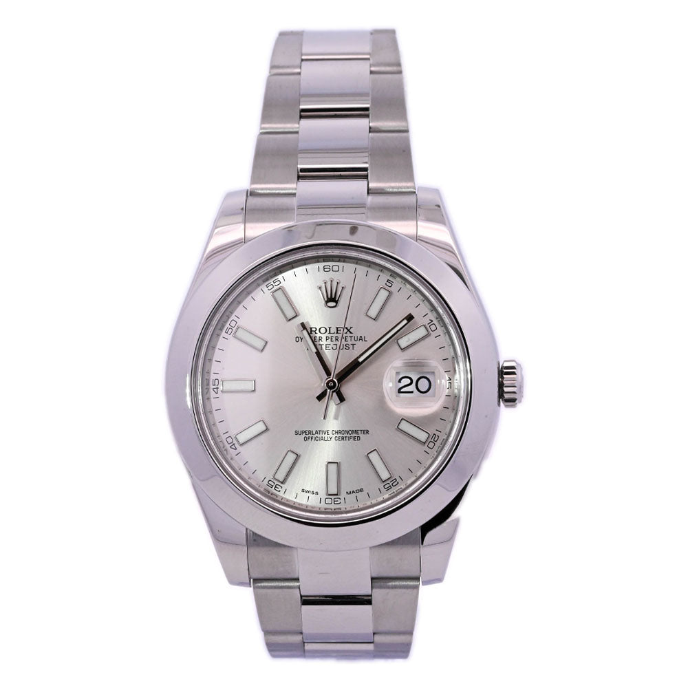 Rolex Datejust 41mm Stainless Steel Silver Dial Ref# 126300 - Happy Jewelers Fine Jewelry Lifetime Warranty