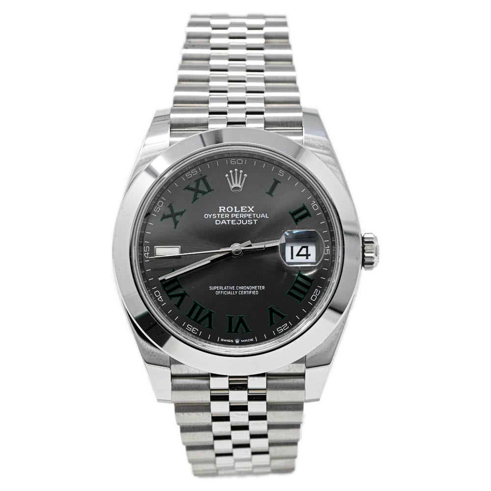 Rolex Datejust 41mm Wimbledon Dial Watch Ref# 126300 - Happy Jewelers Fine Jewelry Lifetime Warranty