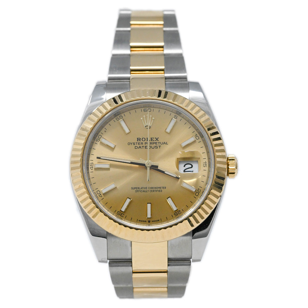 Rolex Datejust 41mm Champagne Dial Watch Ref# 126333 - Happy Jewelers Fine Jewelry Lifetime Warranty