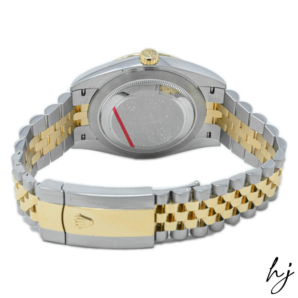 Rolex Datejust Two Tone Yellow Gold & Steel 41mm Wimbledon Dial Watch Reference#: 126333 - Happy Jewelers Fine Jewelry Lifetime Warranty