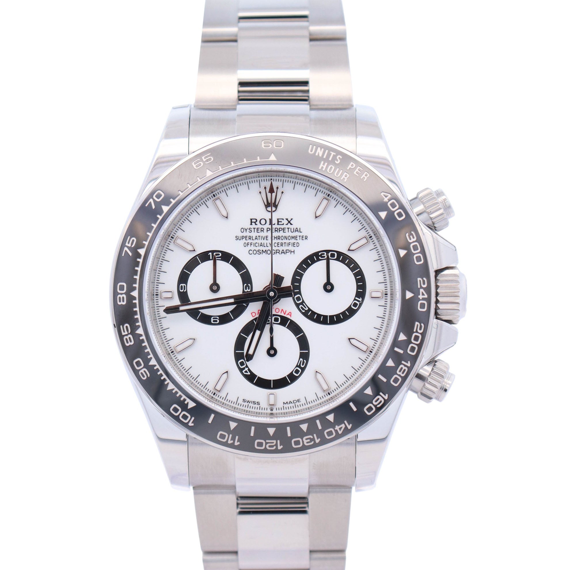 Rolex Daytona 40mm White Dial Watch Ref# 126500LN
