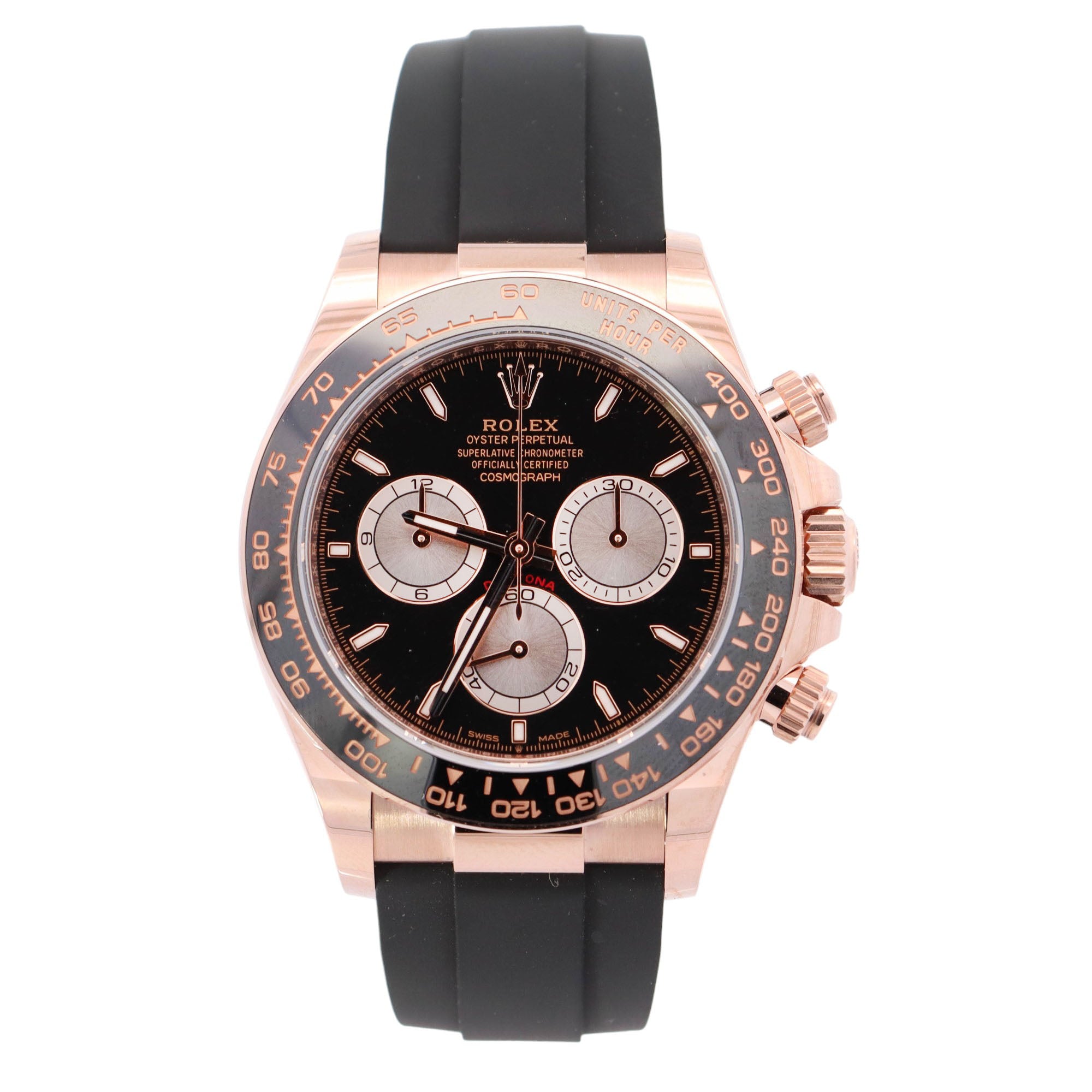 Rolex Daytona Rose Gold 40mm Black Chronograph Dial Watch Reference# 126515LN - Happy Jewelers Fine Jewelry Lifetime Warranty