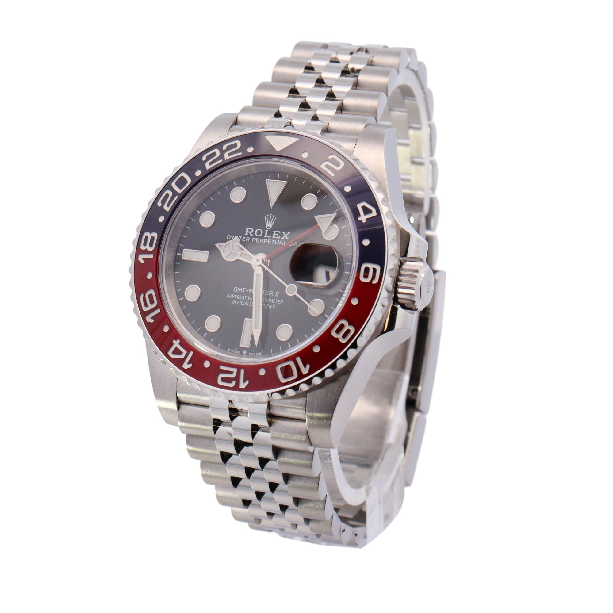 Rolex GMT Master II “Pepsi†Stainless Steel 40mm Black Dot Dial Watch Reference# 126710BLRO - Happy Jewelers Fine Jewelry Lifetime Warranty