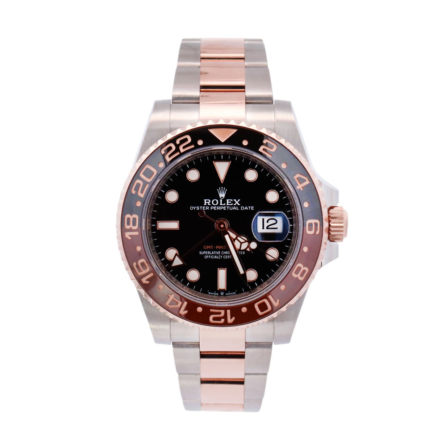 Rolex GMT Master II "Rootbeer" Rose Gold 40mm Black Dot Dial Watch Reference# 126711CHNR - Happy Jewelers Fine Jewelry Lifetime Warranty
