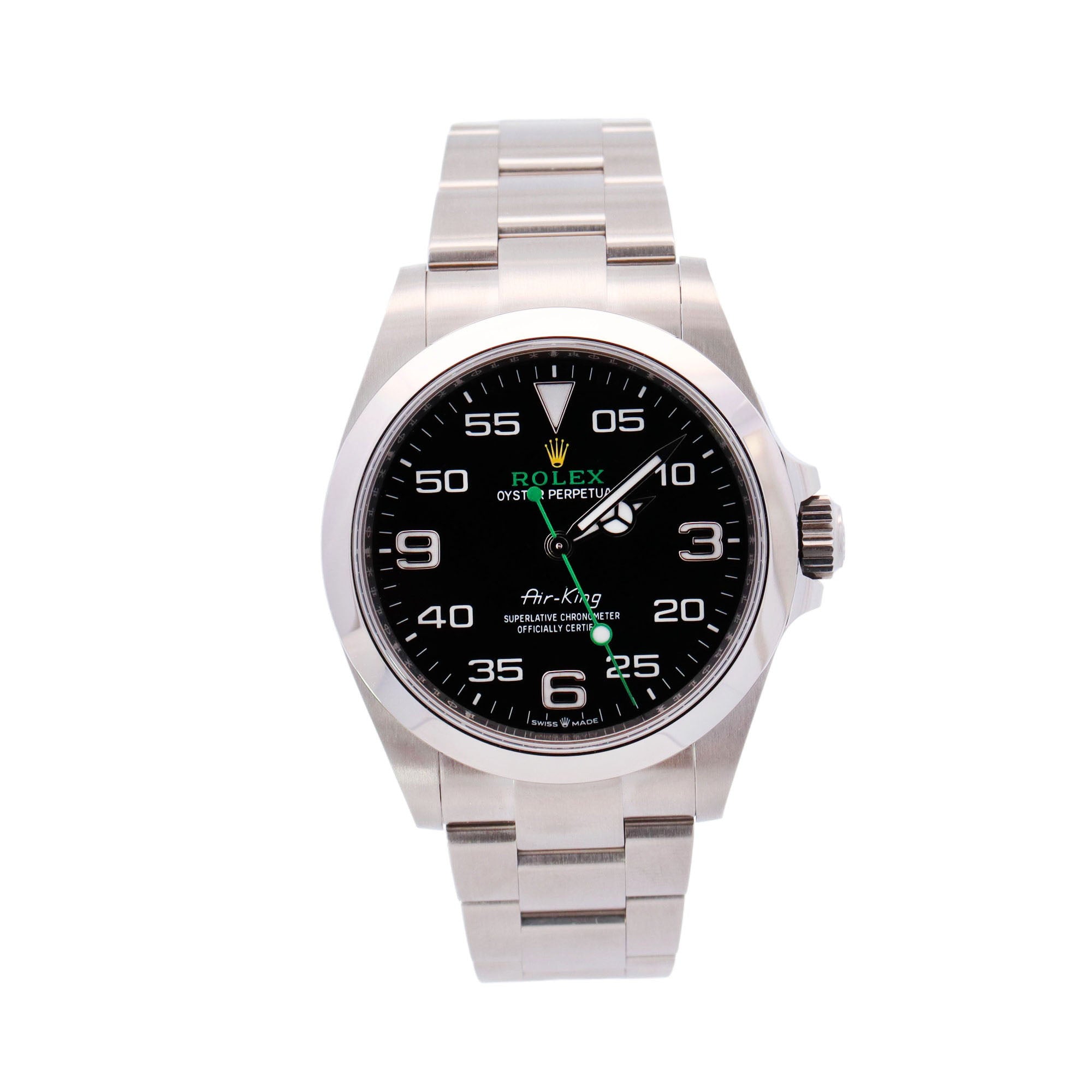 Rolex Air-King Stainless Steel 40mm Black Arabic Dial Watch Reference# 126900 - Happy Jewelers Fine Jewelry Lifetime Warranty