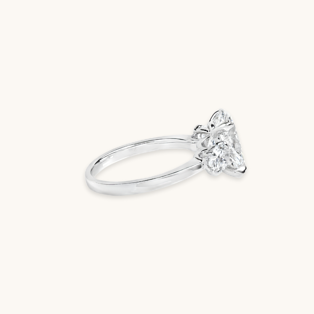 3.23 Oval Lab Diamond 3-Stone Engagement Ring - Happy Jewelers Fine Jewelry Lifetime Warranty