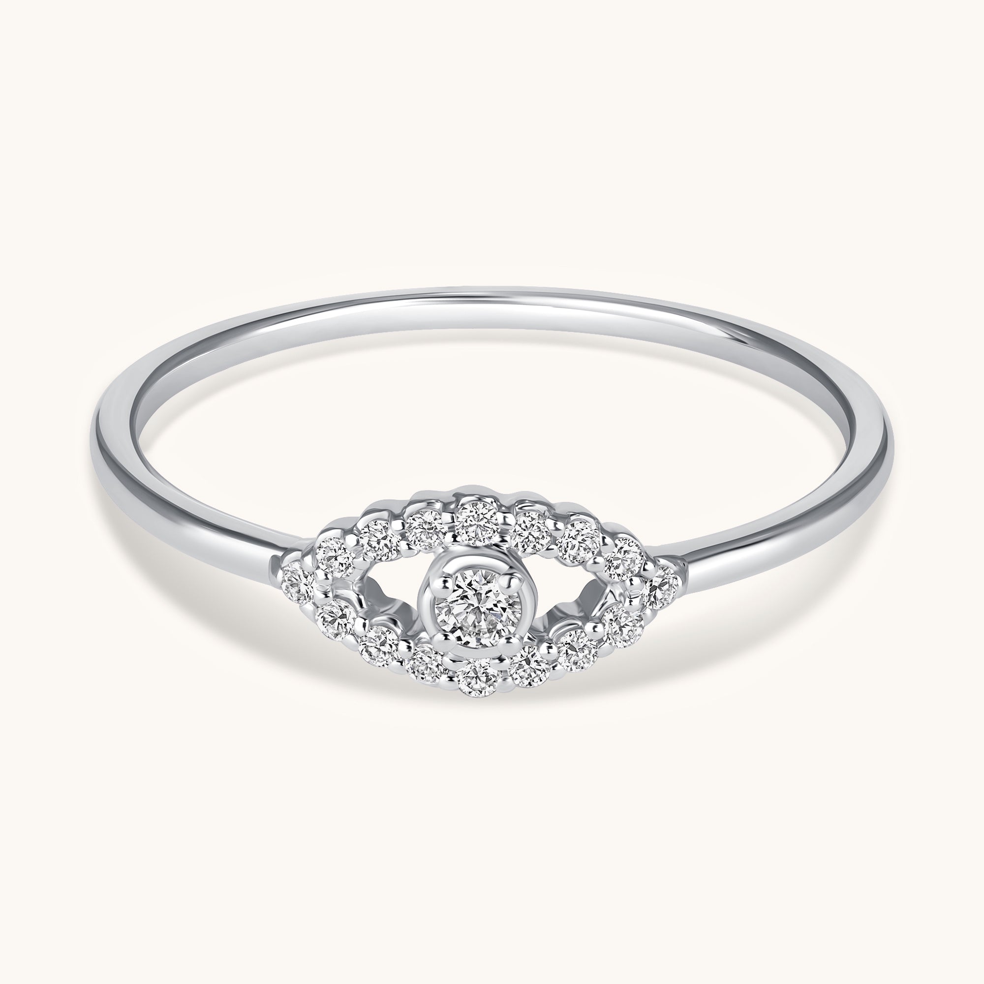 Diamond Evil Eye Ring