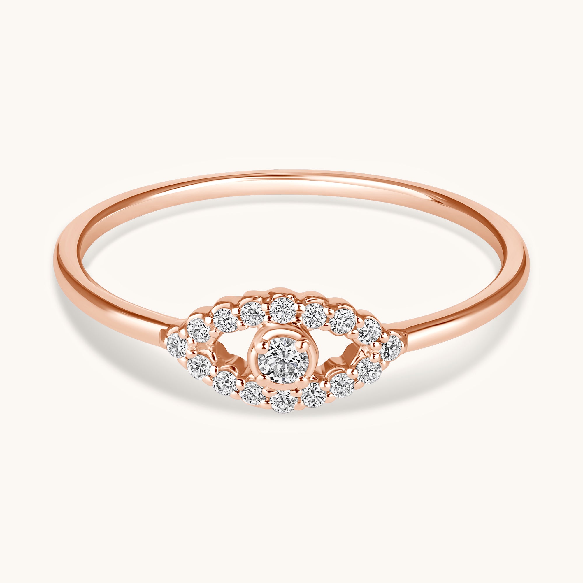 Diamond Evil Eye Ring