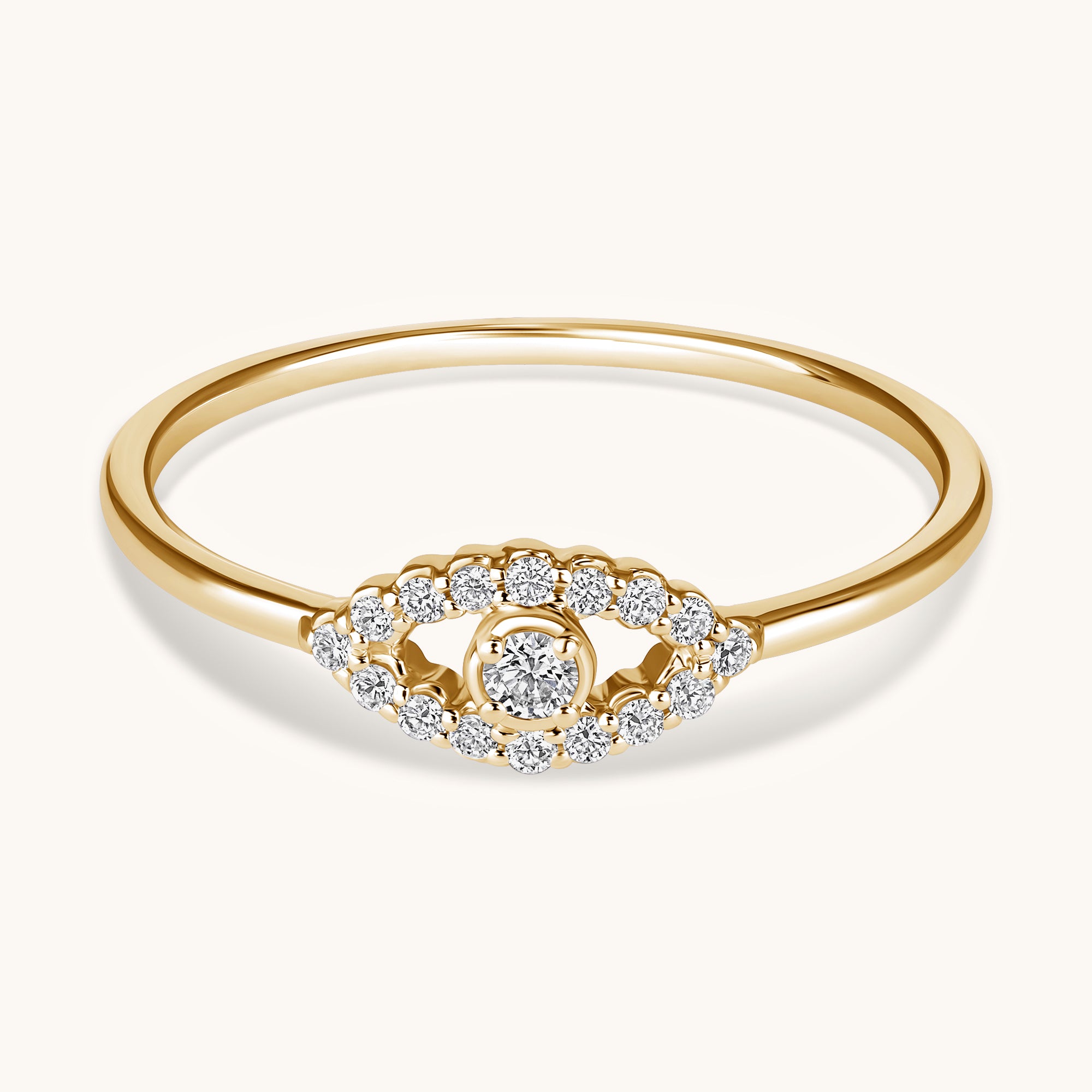 Diamond Evil Eye Ring