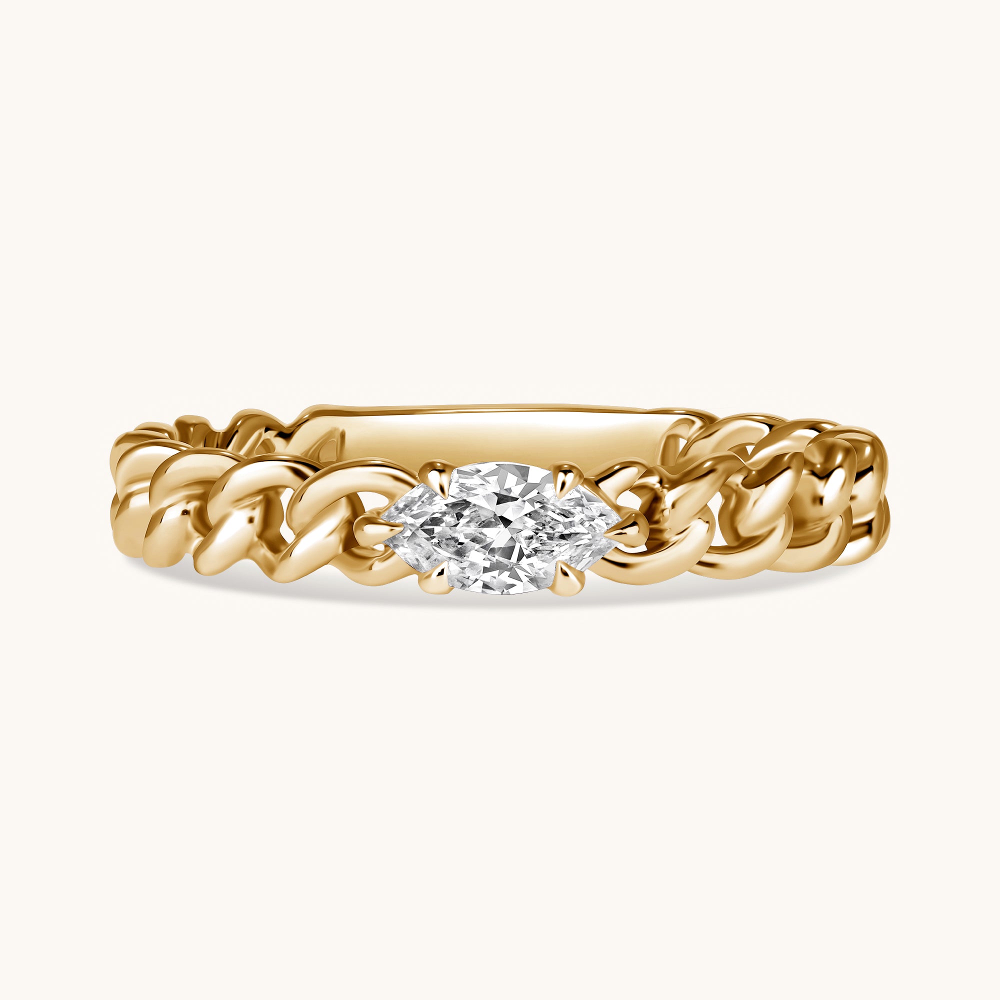Marquise Diamond Chain Ring