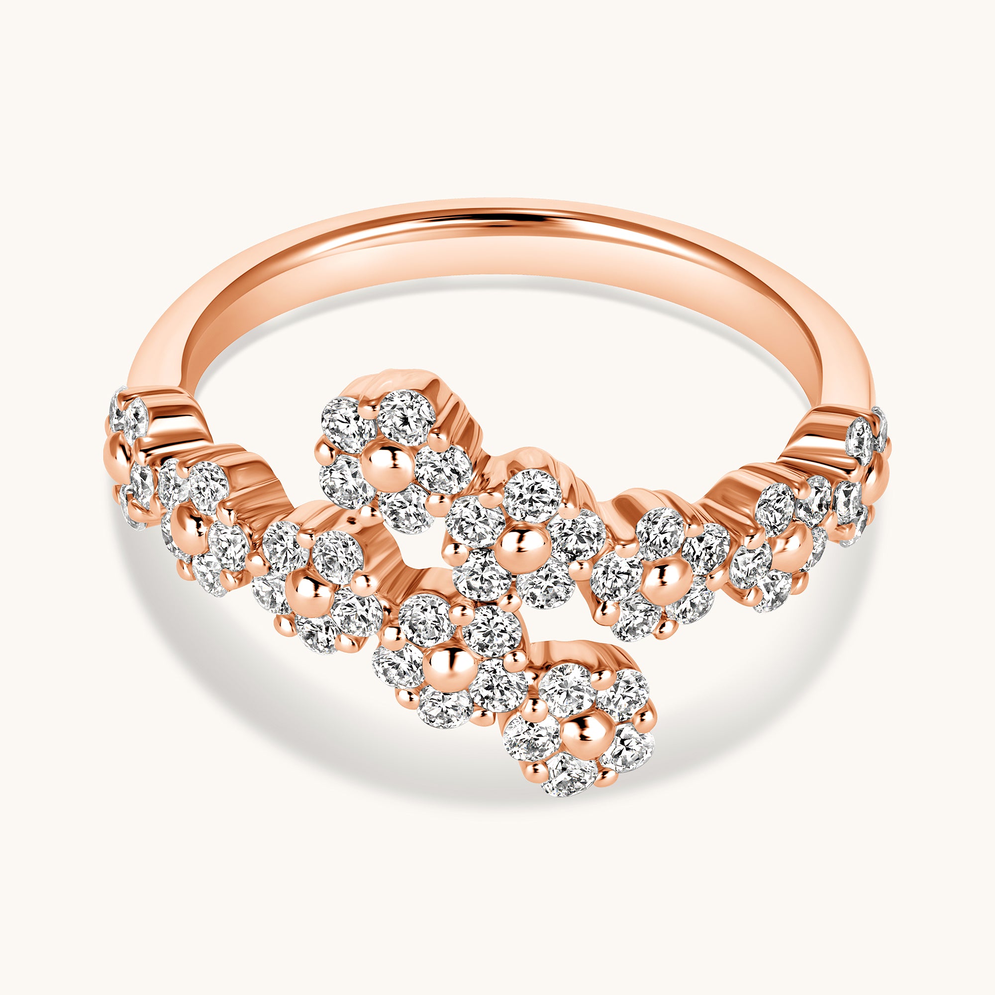 Diamond Flower Wrap Ring - Happy Jewelers Fine Jewelry Lifetime Warranty