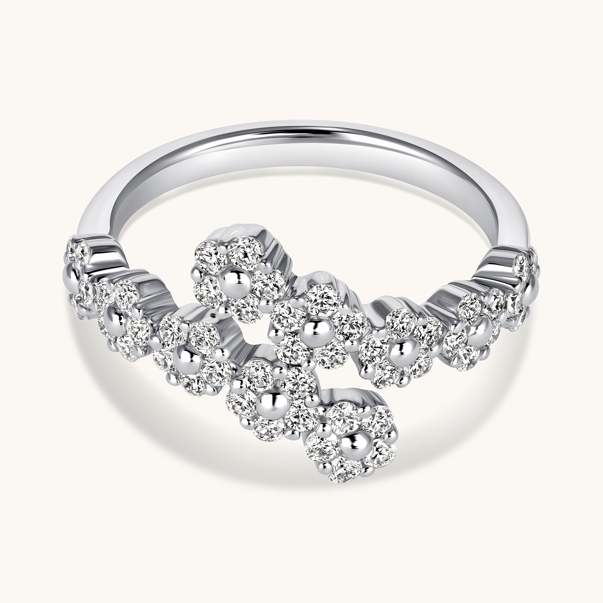 Diamond Flower Wrap Ring - Happy Jewelers Fine Jewelry Lifetime Warranty