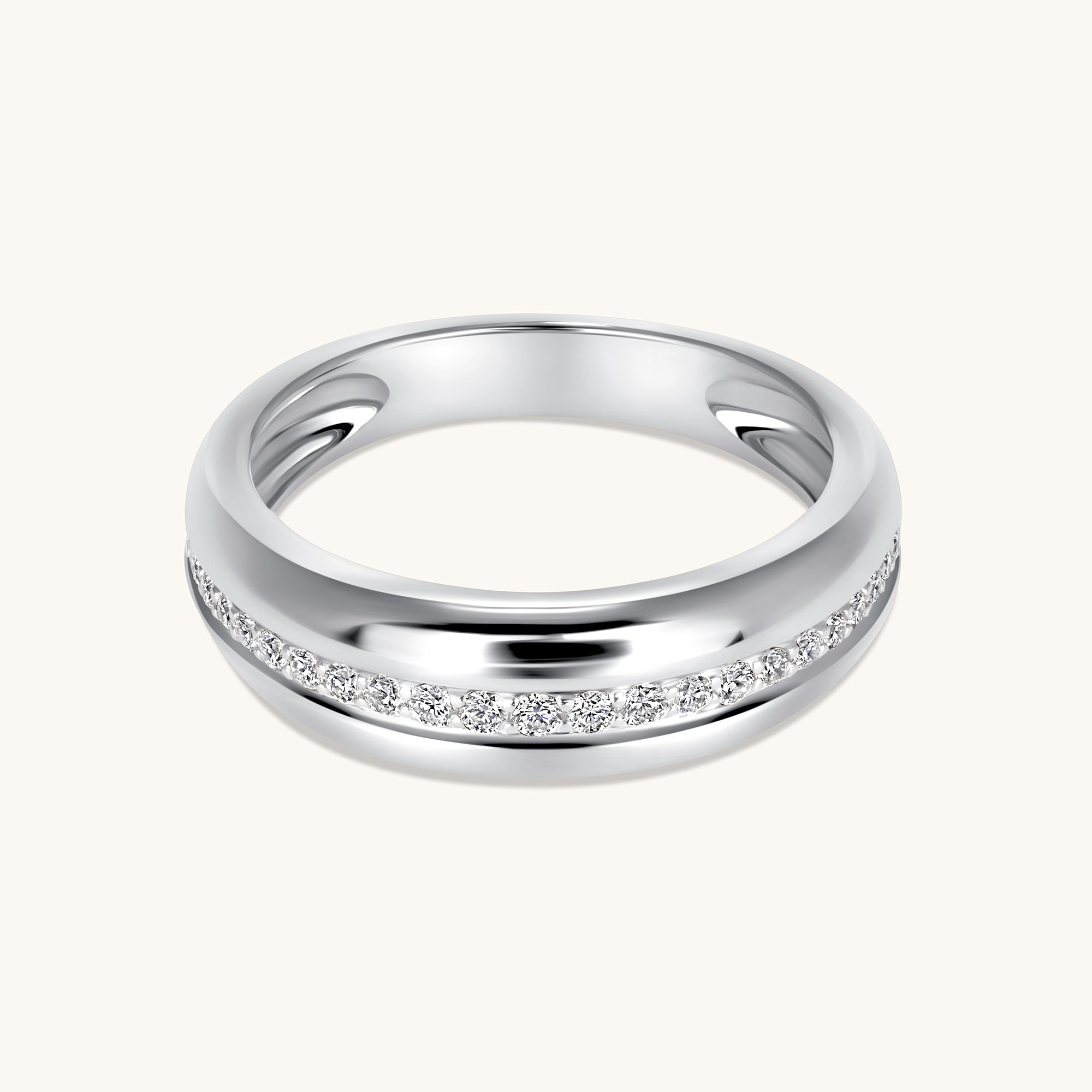 Pave Diamond Inlay Band - Happy Jewelers Fine Jewelry Lifetime Warranty