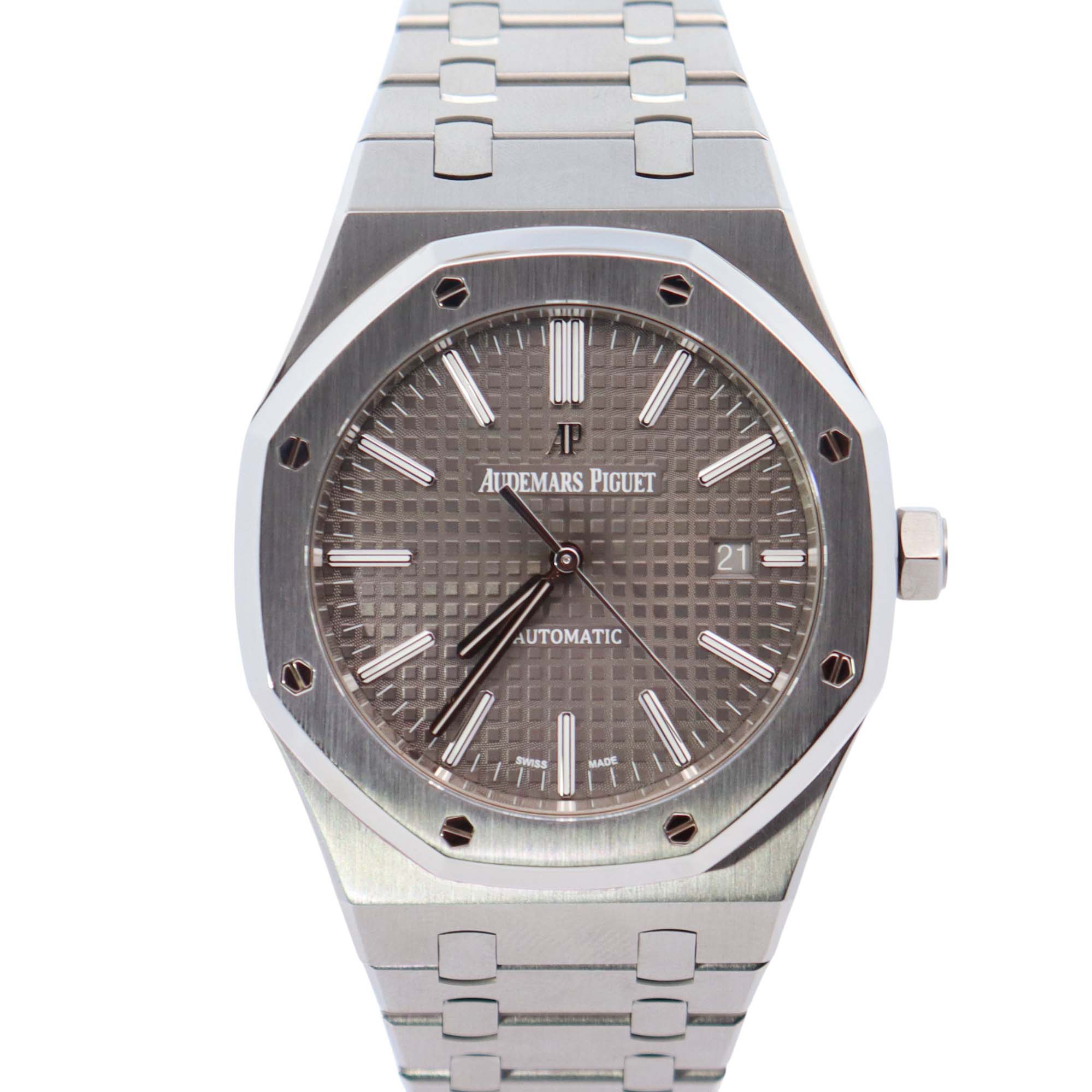 Audemars Piguet Royal Oak 41mm Gray Dial Watch Ref# 15400ST.OO.1220ST.04 - Happy Jewelers Fine Jewelry Lifetime Warranty