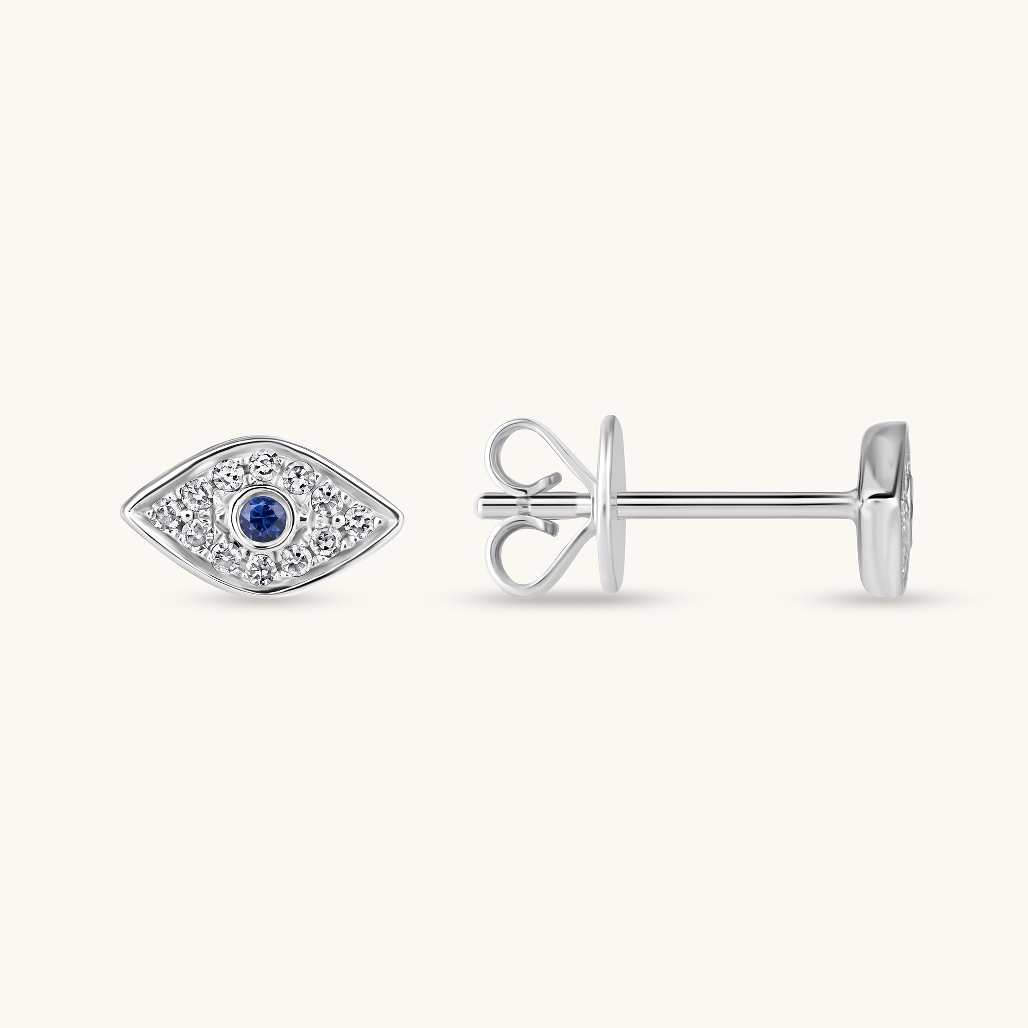Evil Eye Stud Earrings - Happy Jewelers Fine Jewelry Lifetime Warranty