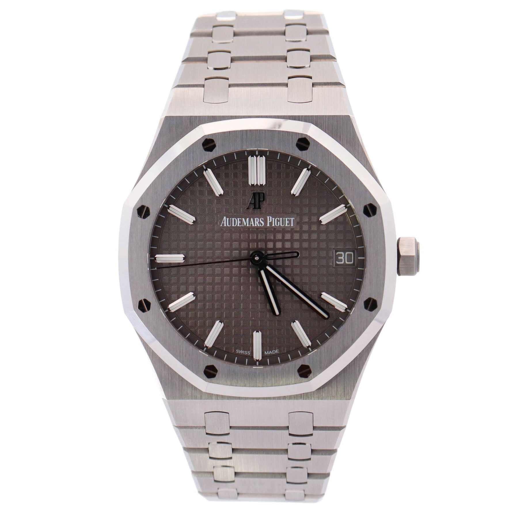 Audemars Piguet Royal Oak 41mm Grey Dial Watch Ref# 15500ST.OO.1220ST.02 - Happy Jewelers Fine Jewelry Lifetime Warranty