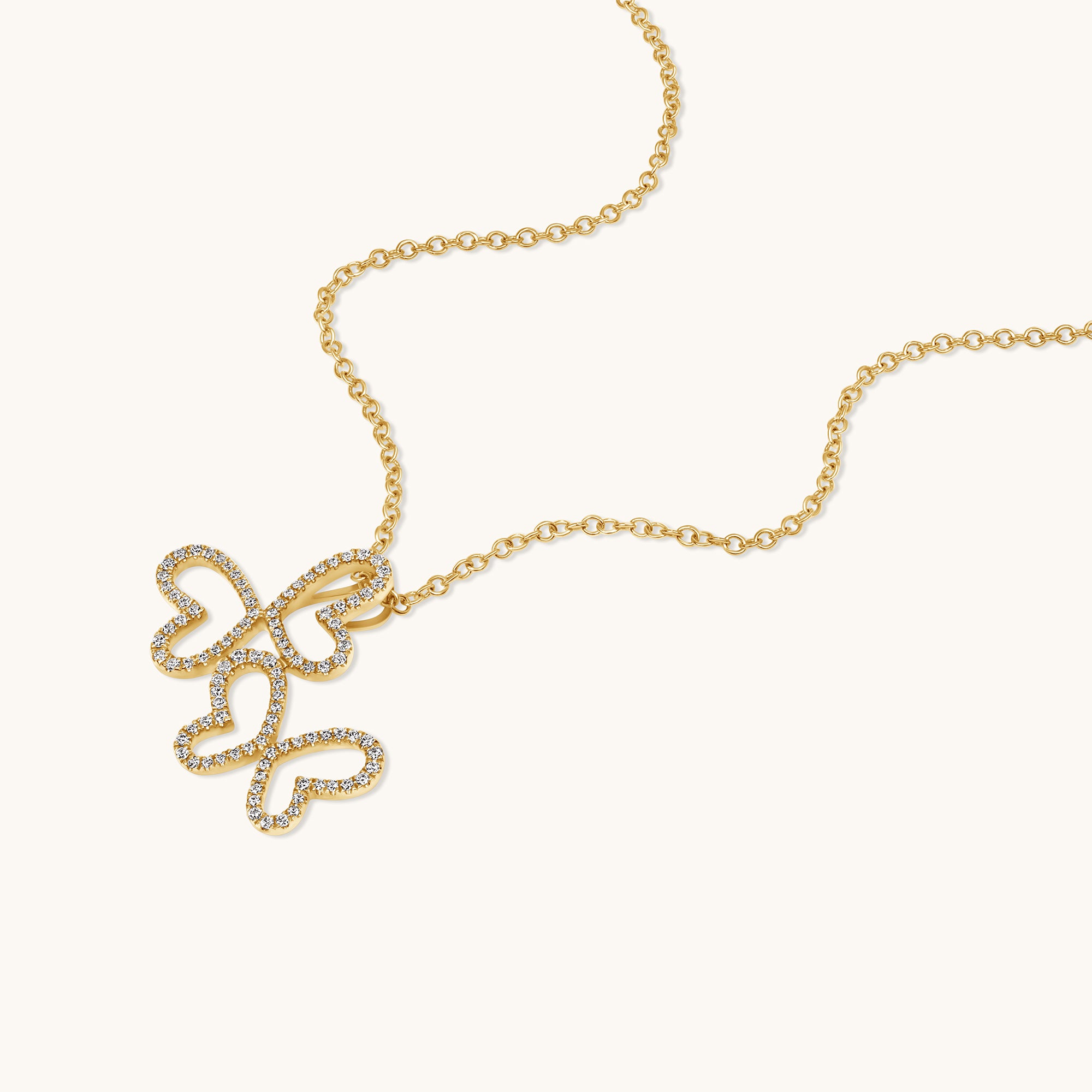 Double Butterfly Diamond Necklace - Happy Jewelers Fine Jewelry Lifetime Warranty