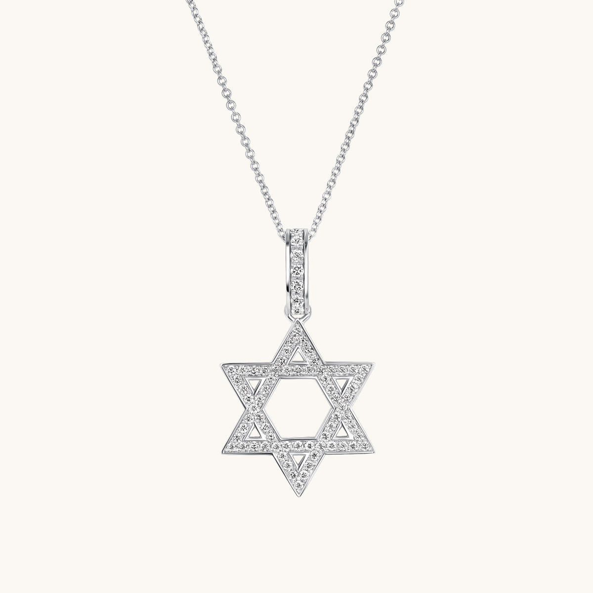 Star of David Diamond Pendant